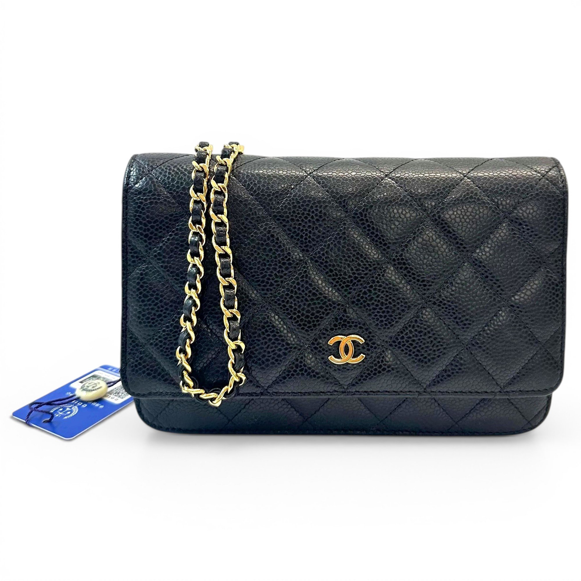 Wallet On Chain leather crossbody bag