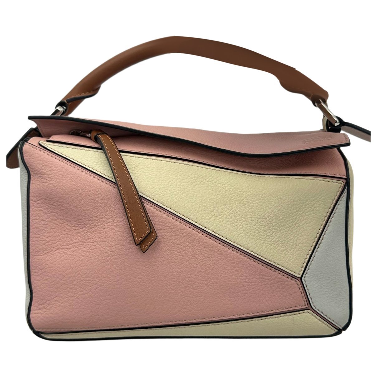 Puzzle leather handbag