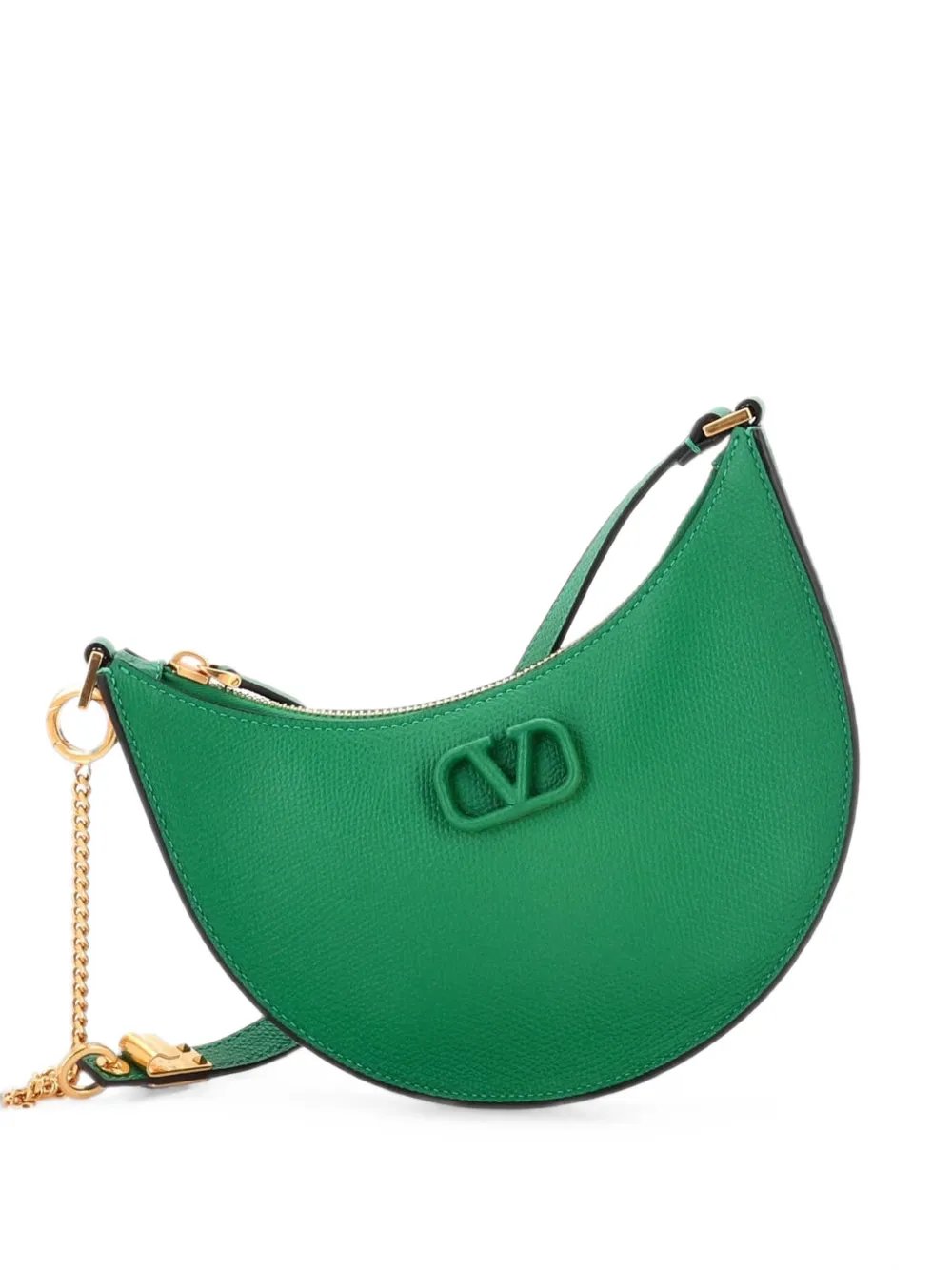 VLogo Leather Mini hobo bag