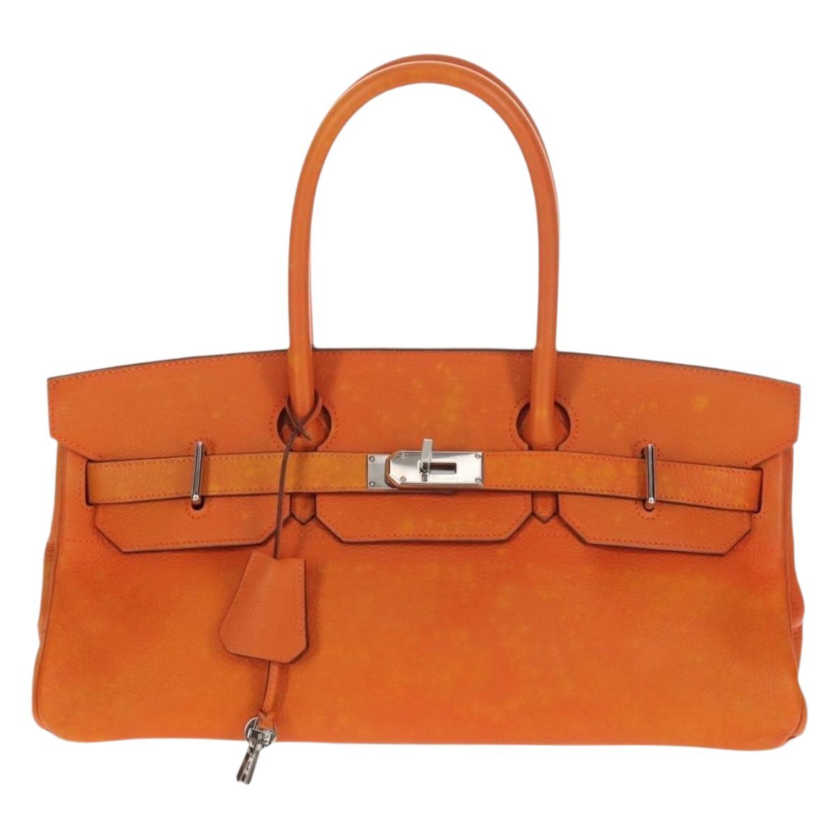 Hermes Birkin Handbag Orange Togo Leather