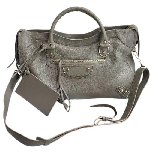 City leather handbag