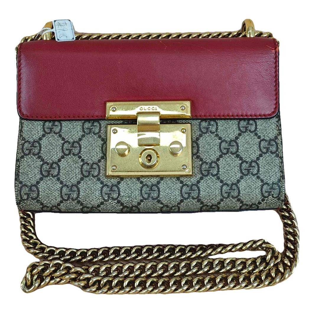 Padlock leather handbag