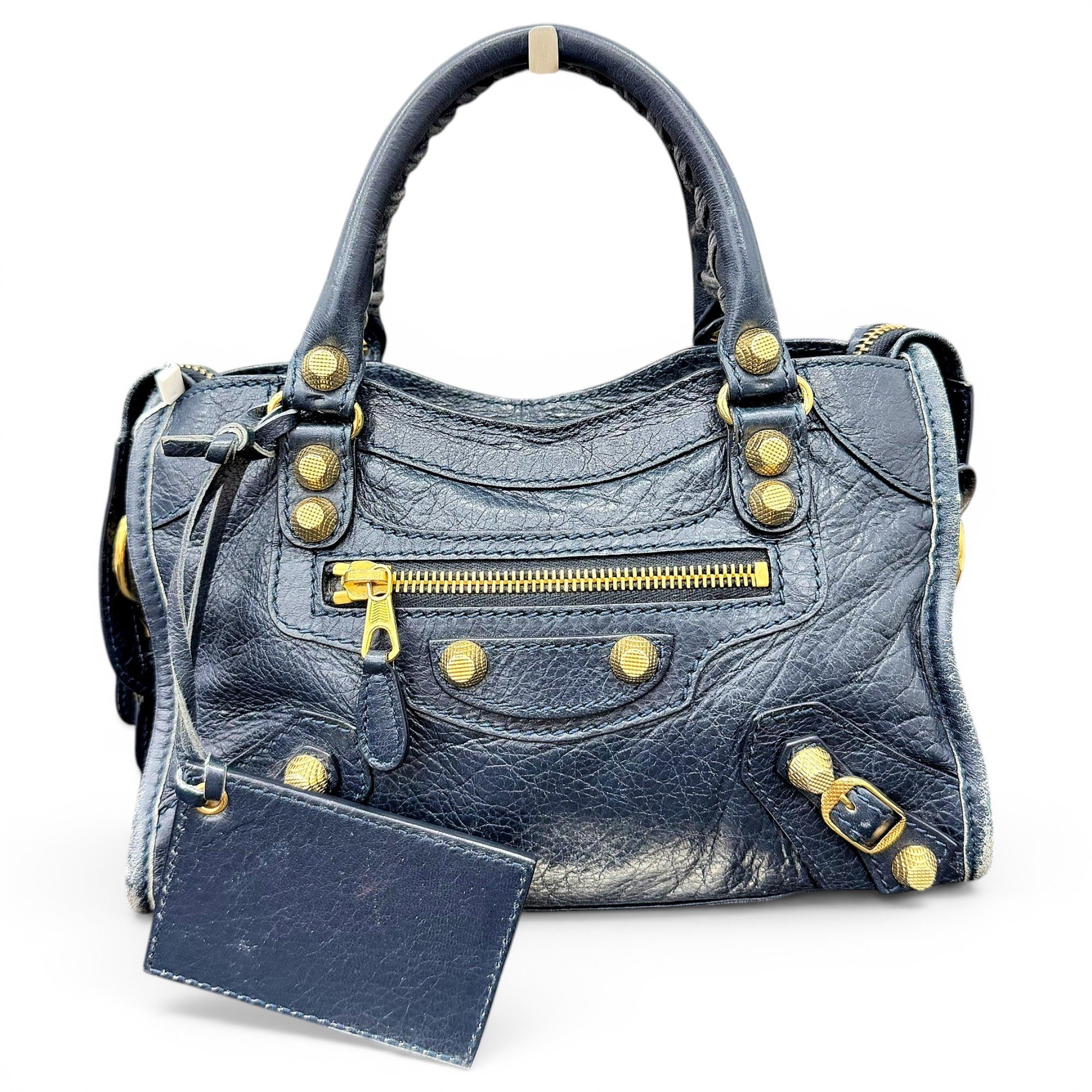 Classic Metalic leather handbag