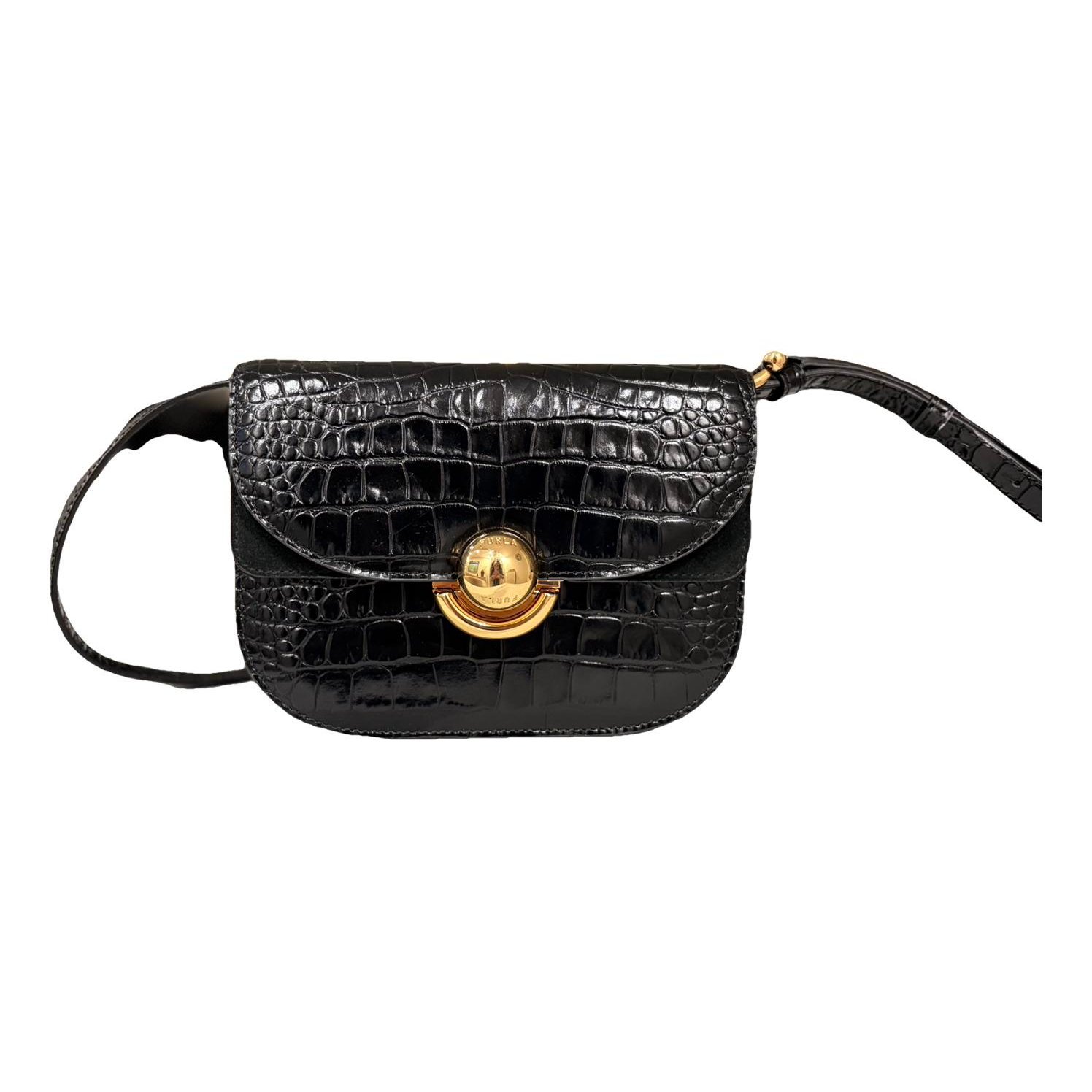 Leather clutch bag