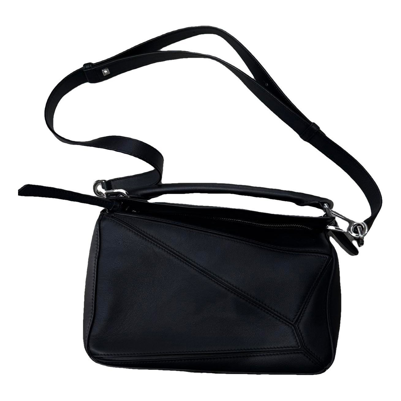 Puzzle leather handbag