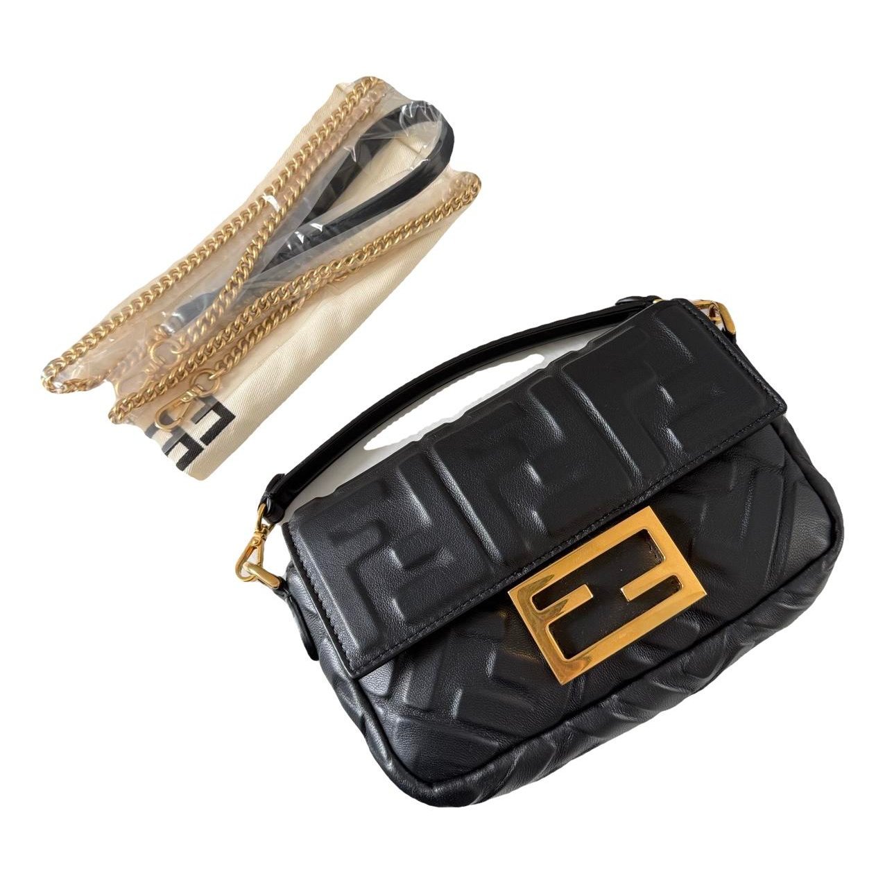 Baguette leather handbag