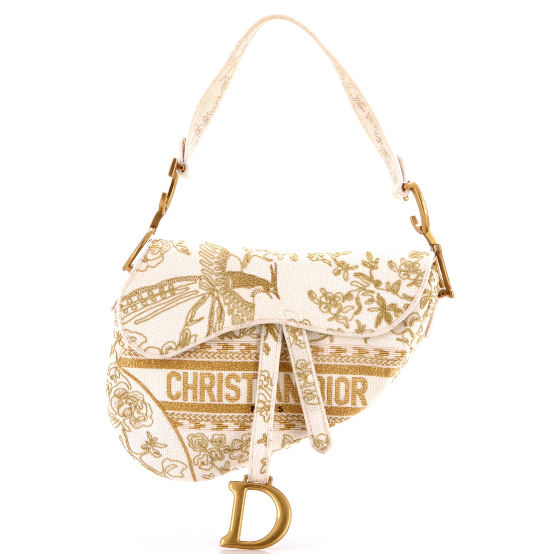 Saddle Bag Logo Embroidered Canvas Medium