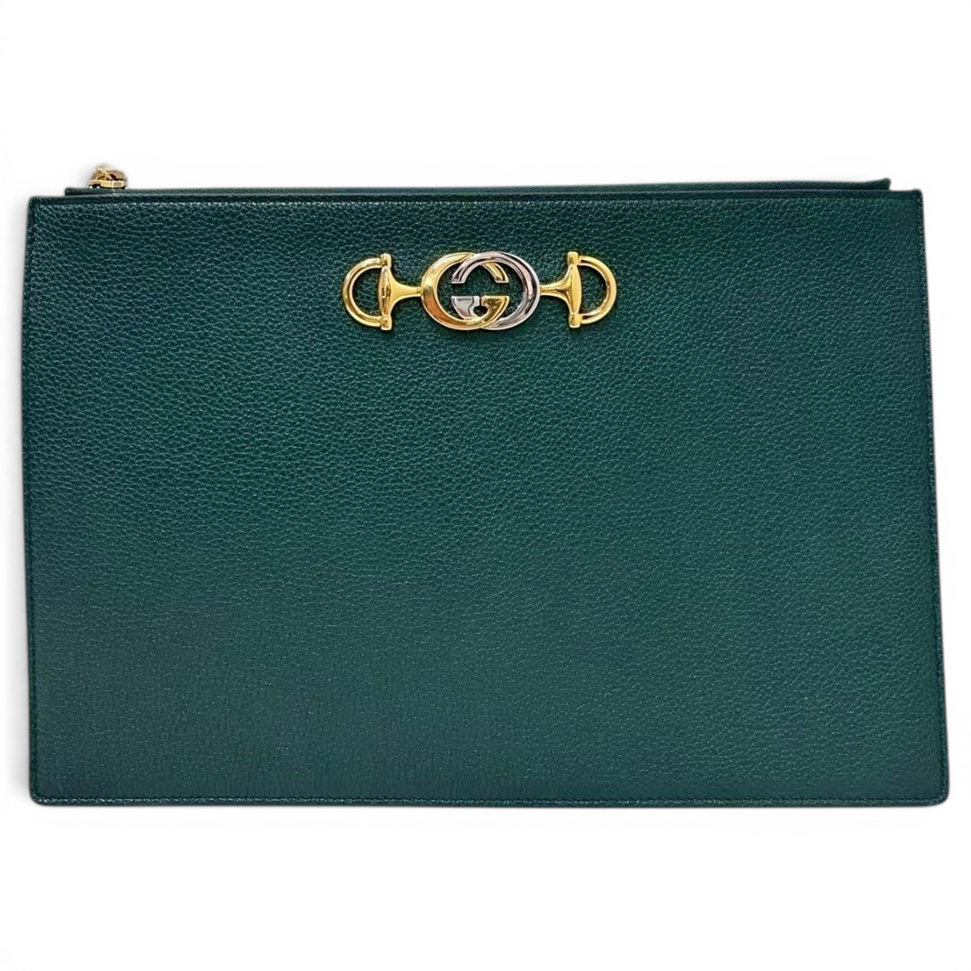 Zumi leather clutch bag