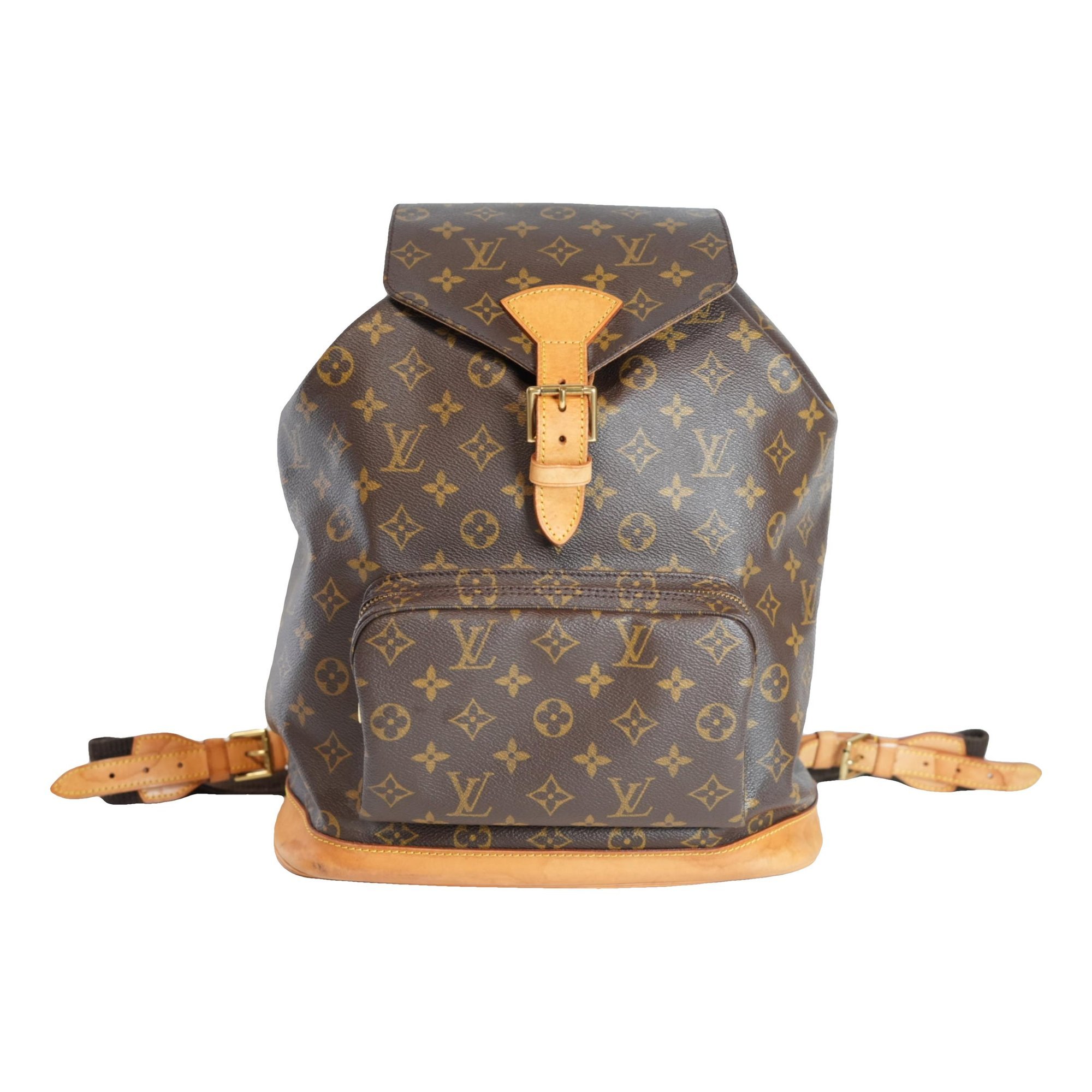 Montsouris Vintage leather backpack