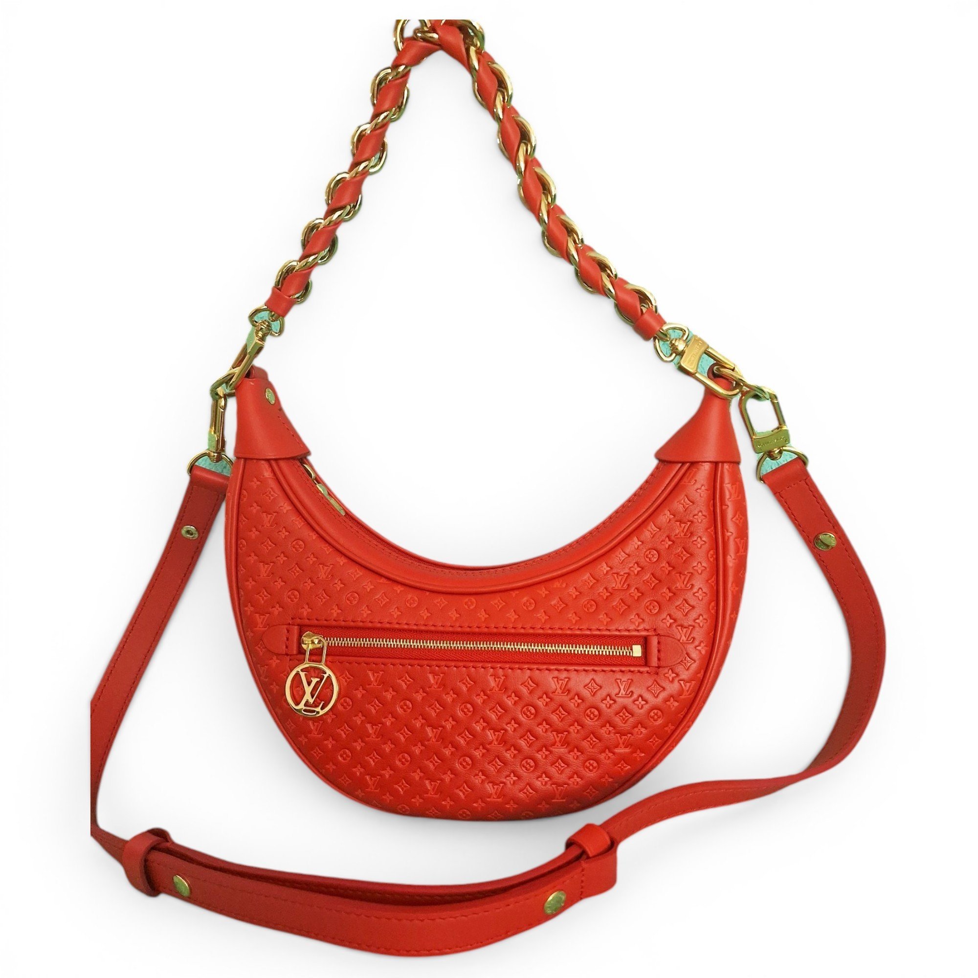 Loop leather handbag