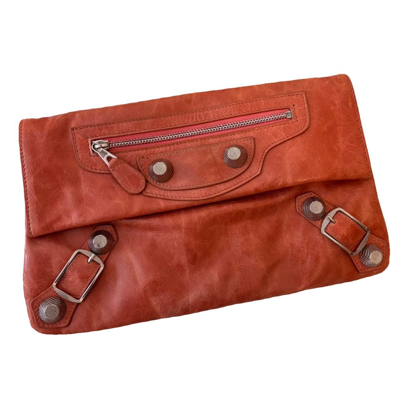 Envelop leather clutch bag