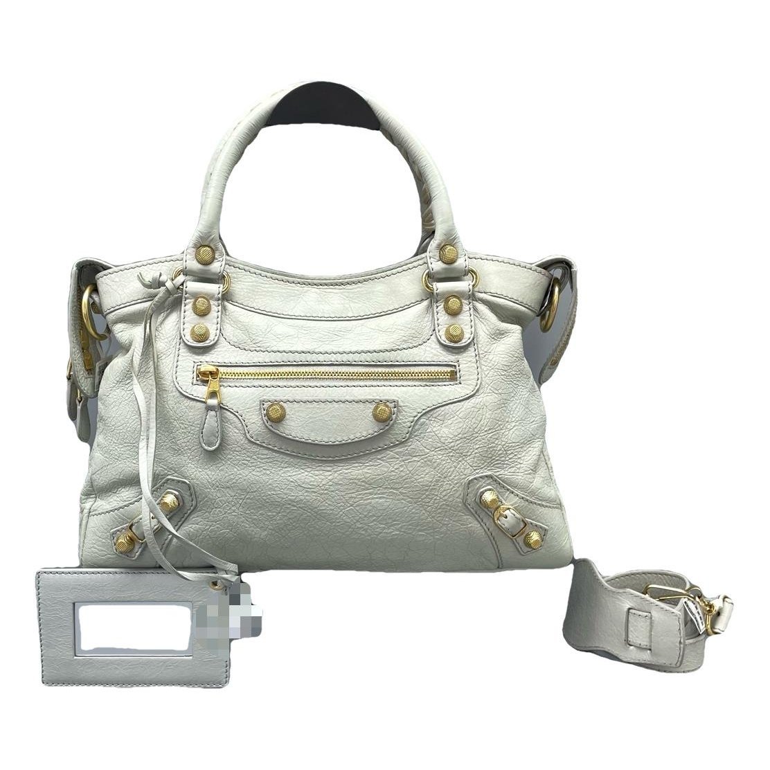 City leather handbag