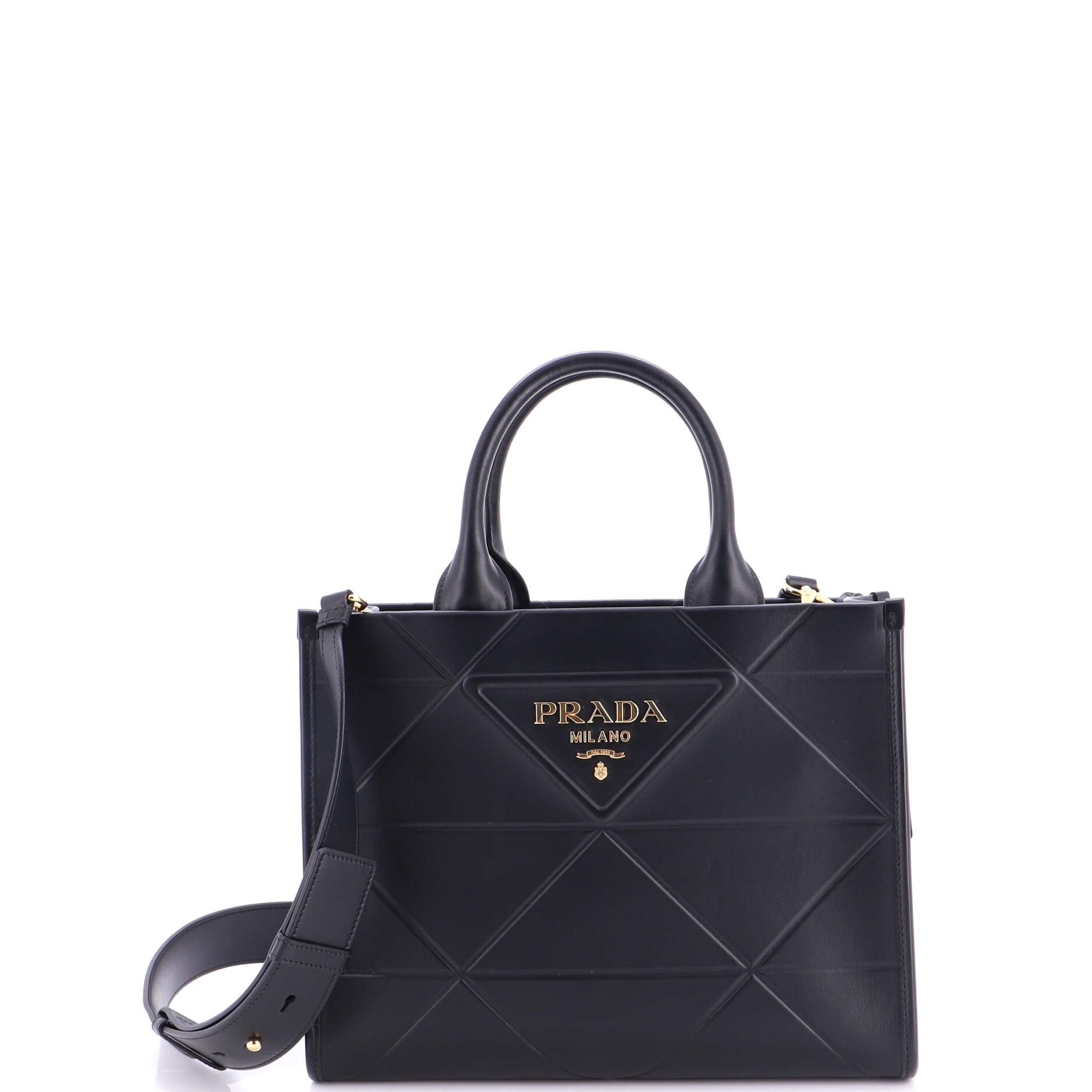 Symbole Shopper Tote Embossed Leather Small