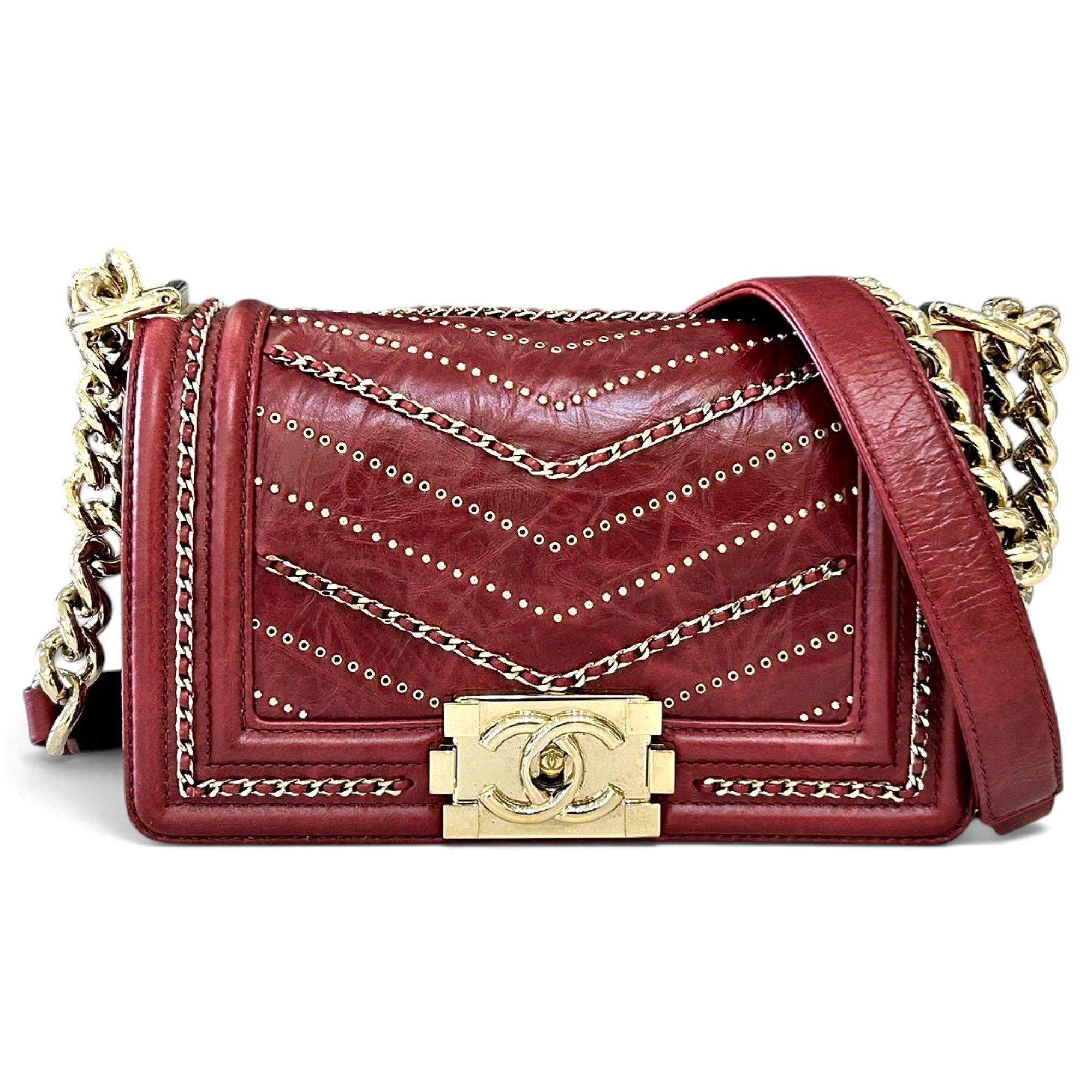 Boy leather crossbody bag