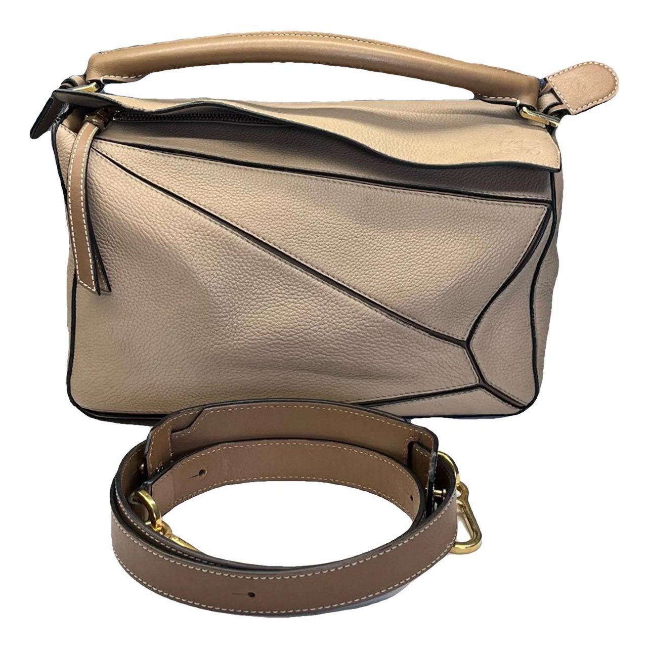 Puzzle leather crossbody bag