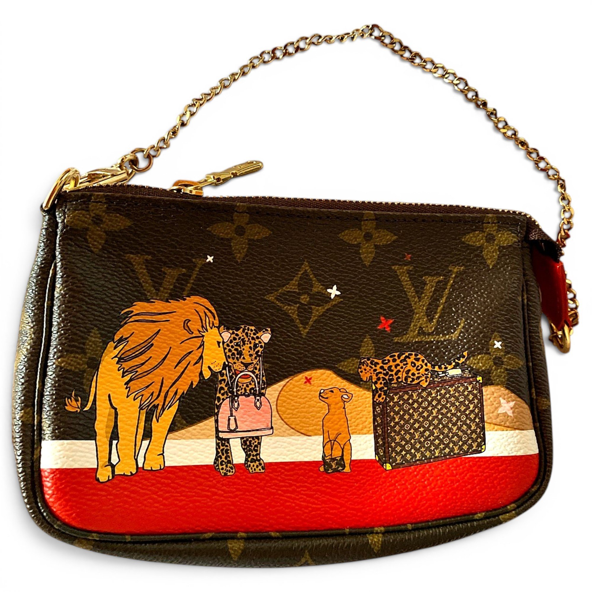 Leather clutch bag