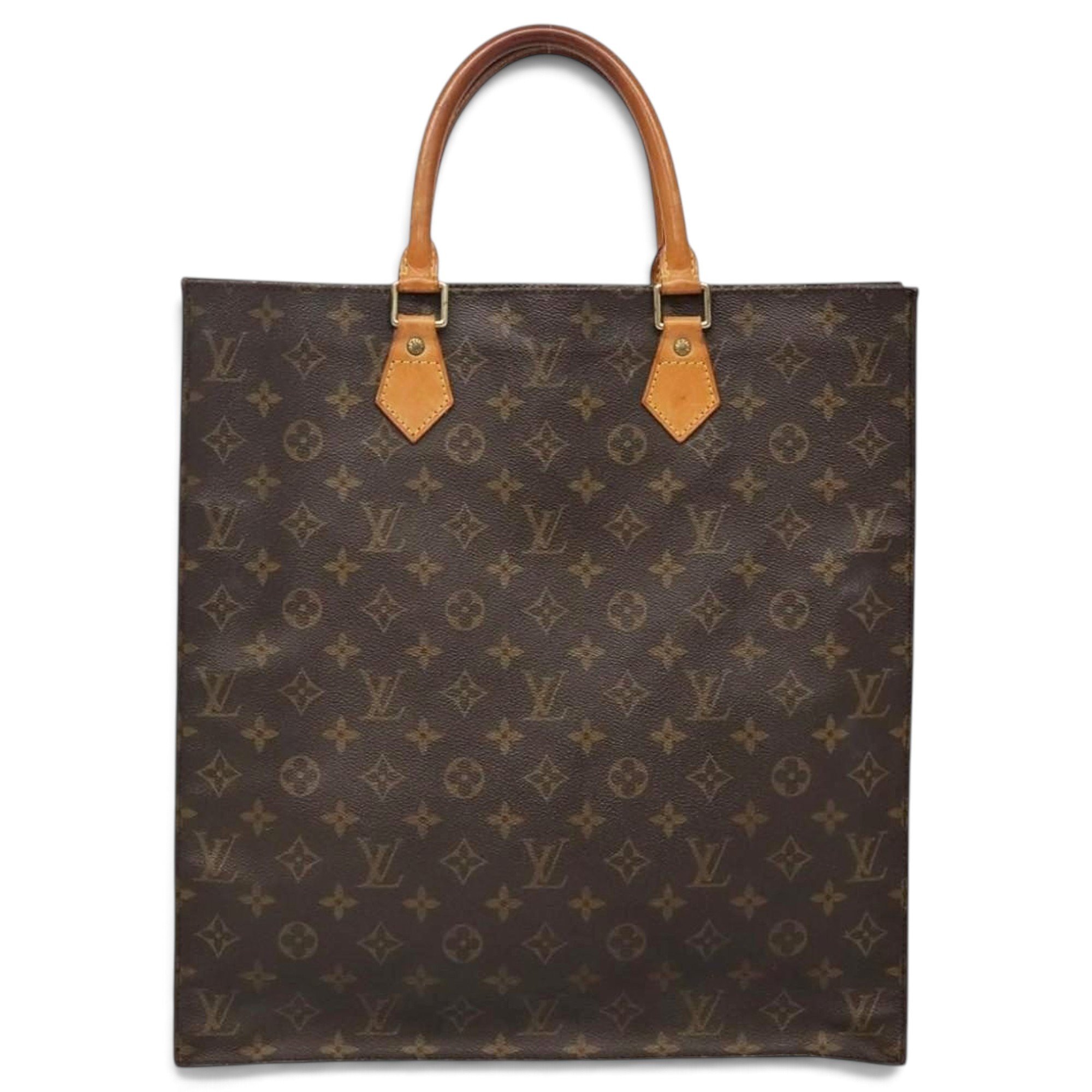 Plat leather handbag