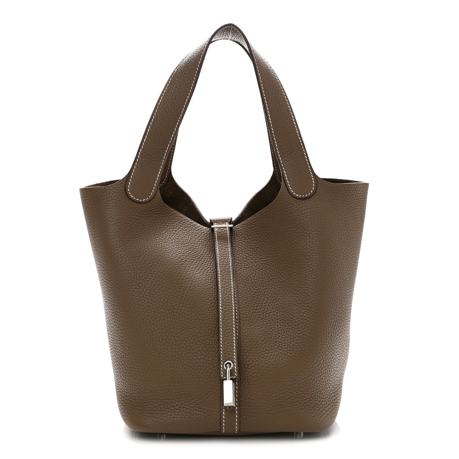 Hermes Taurillon Clemence Picotin Lock 22 MM Etoupe