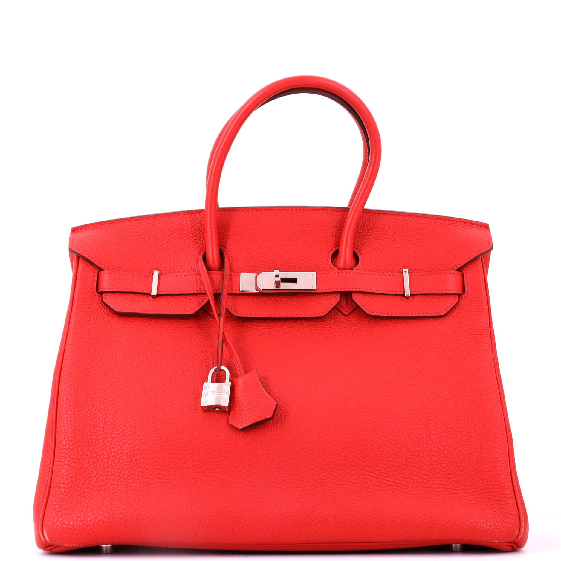Birkin Handbag Geranium Togo with Palladium Hardware 35
