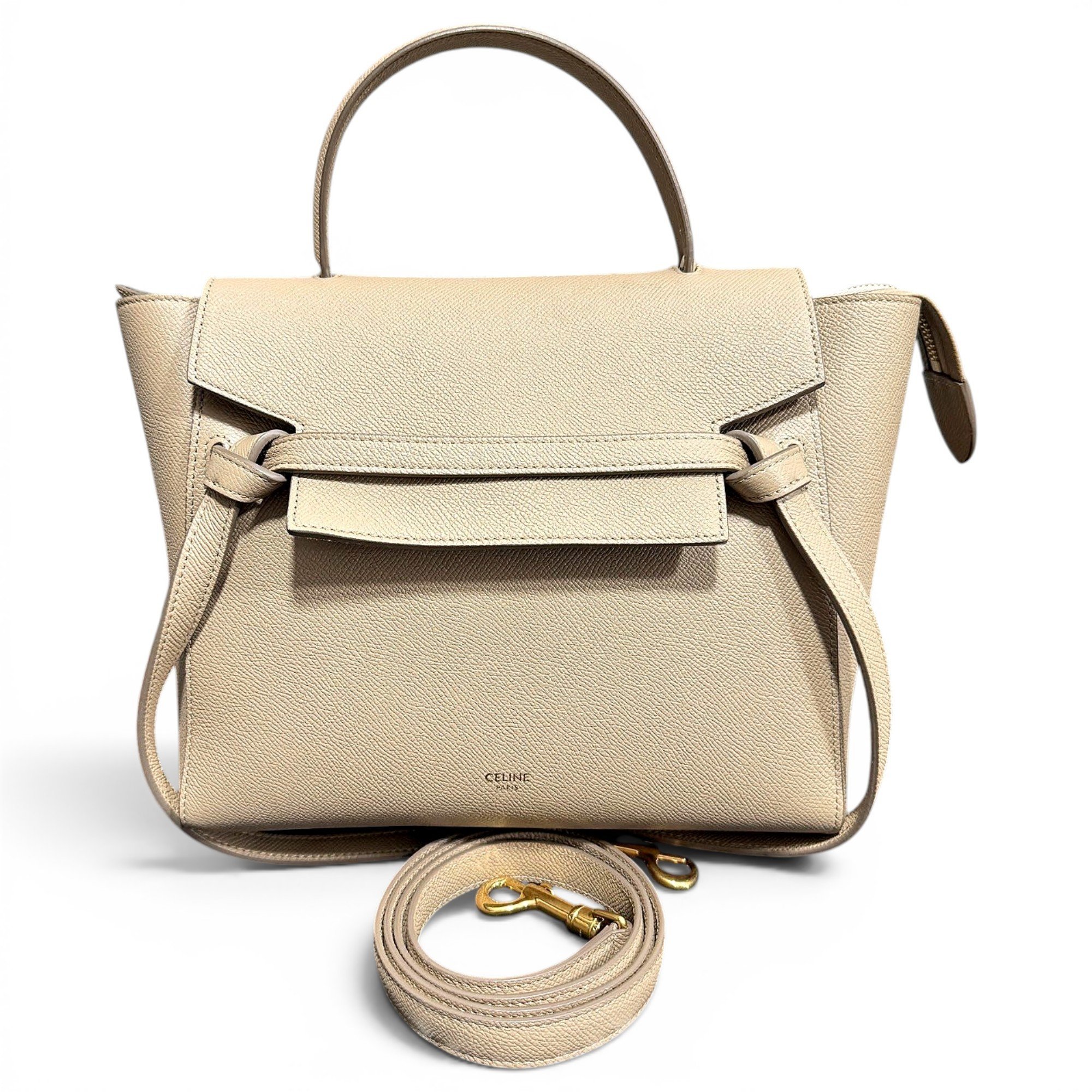 Belt leather handbag