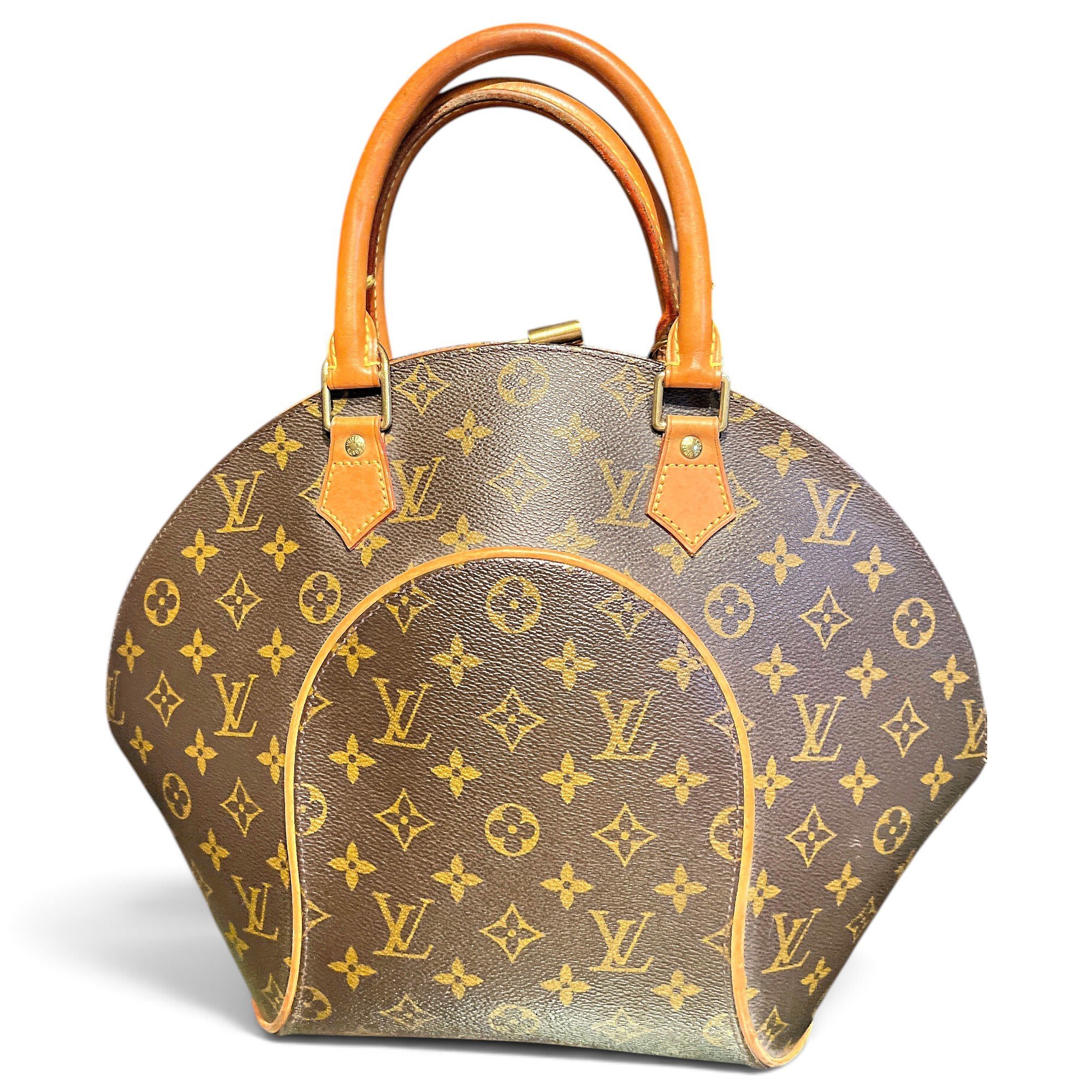 Ellipse leather handbag