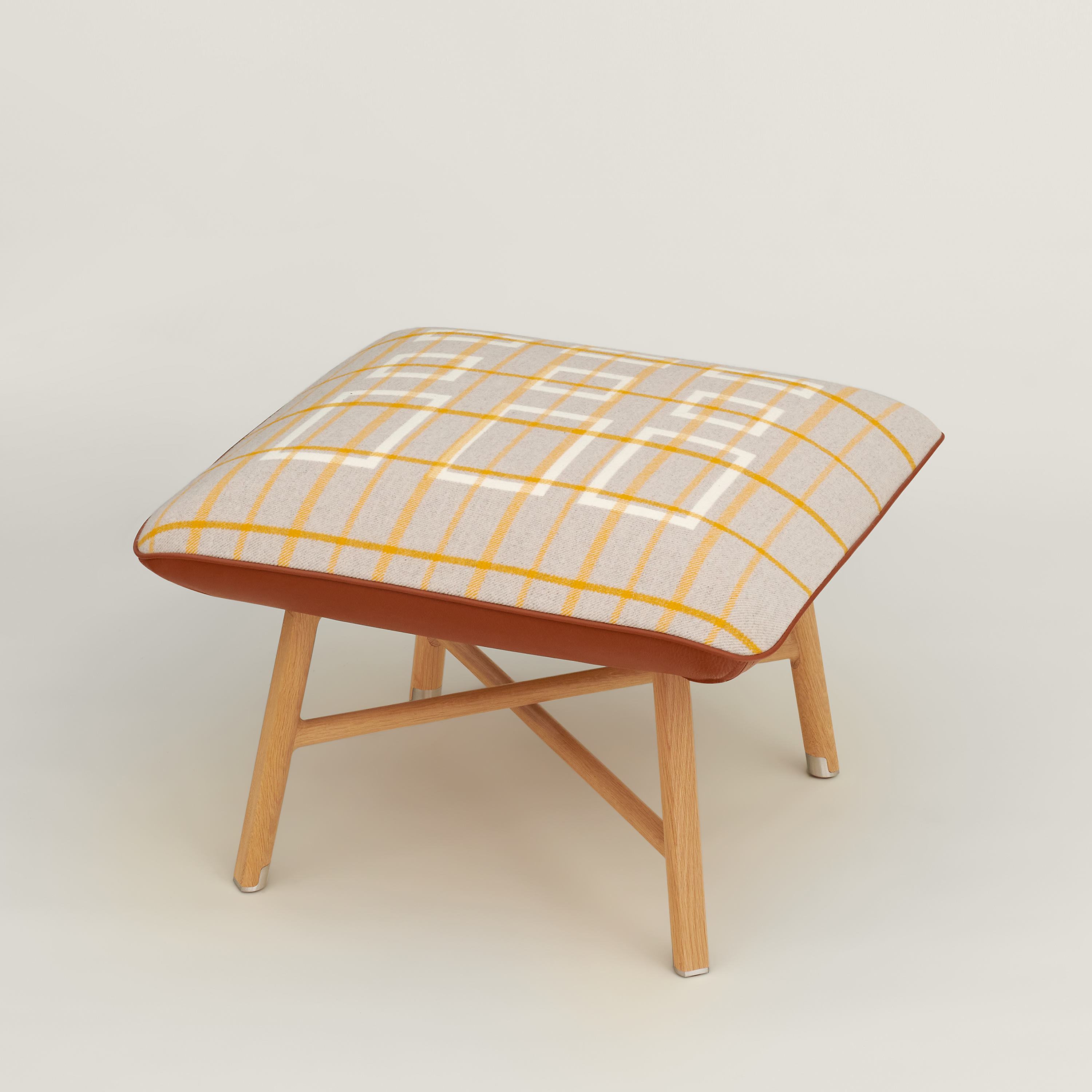 Les Necessaires d'Hermès "carre d'assise" low stool, high model