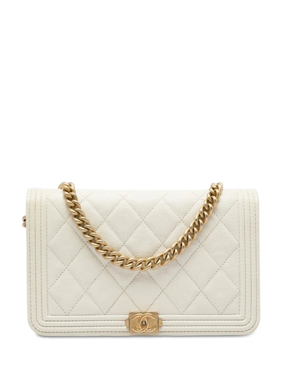 2018-2019 Quilted Caviar Boy Wallet on Chain crossbody bag