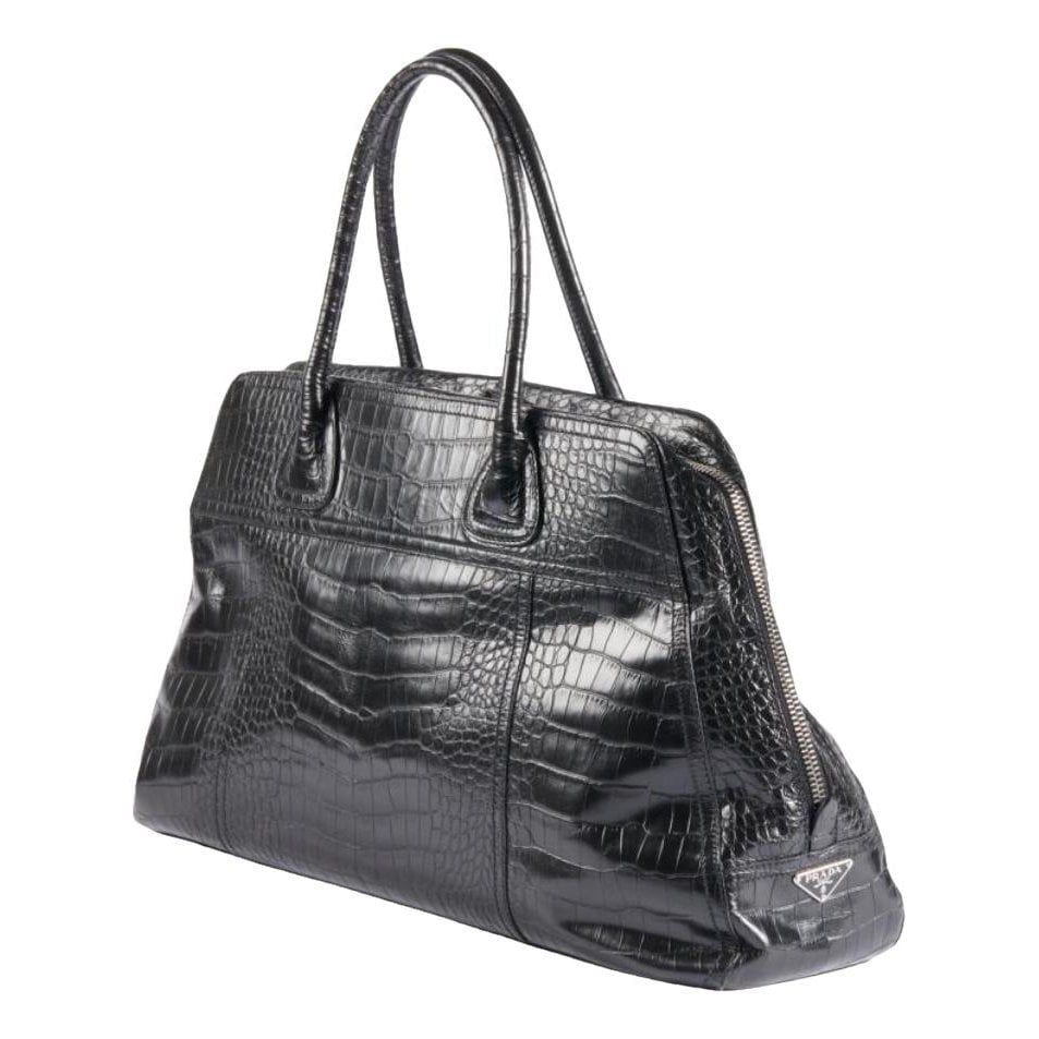Bowling leather handbag