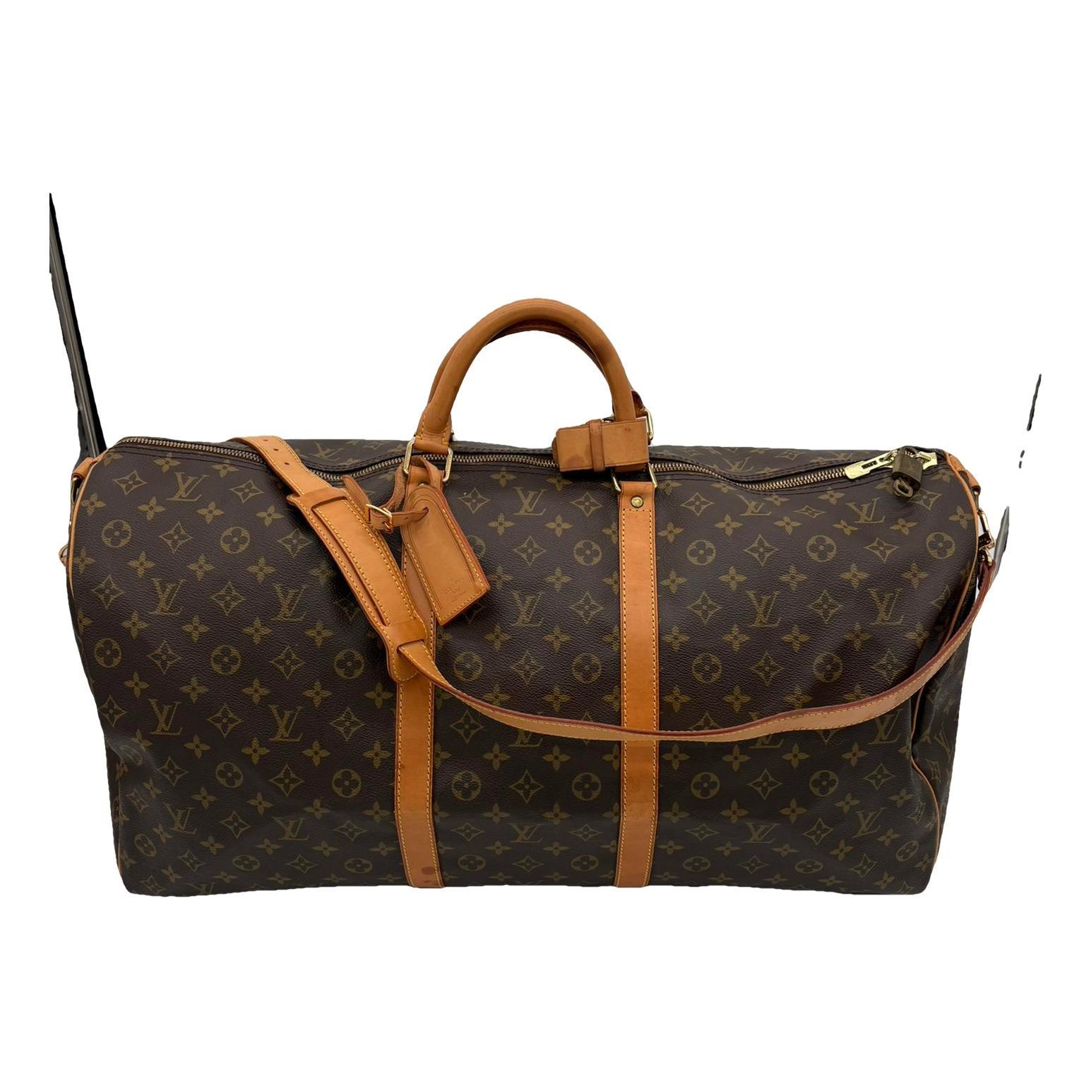 Keepall leather travel bag