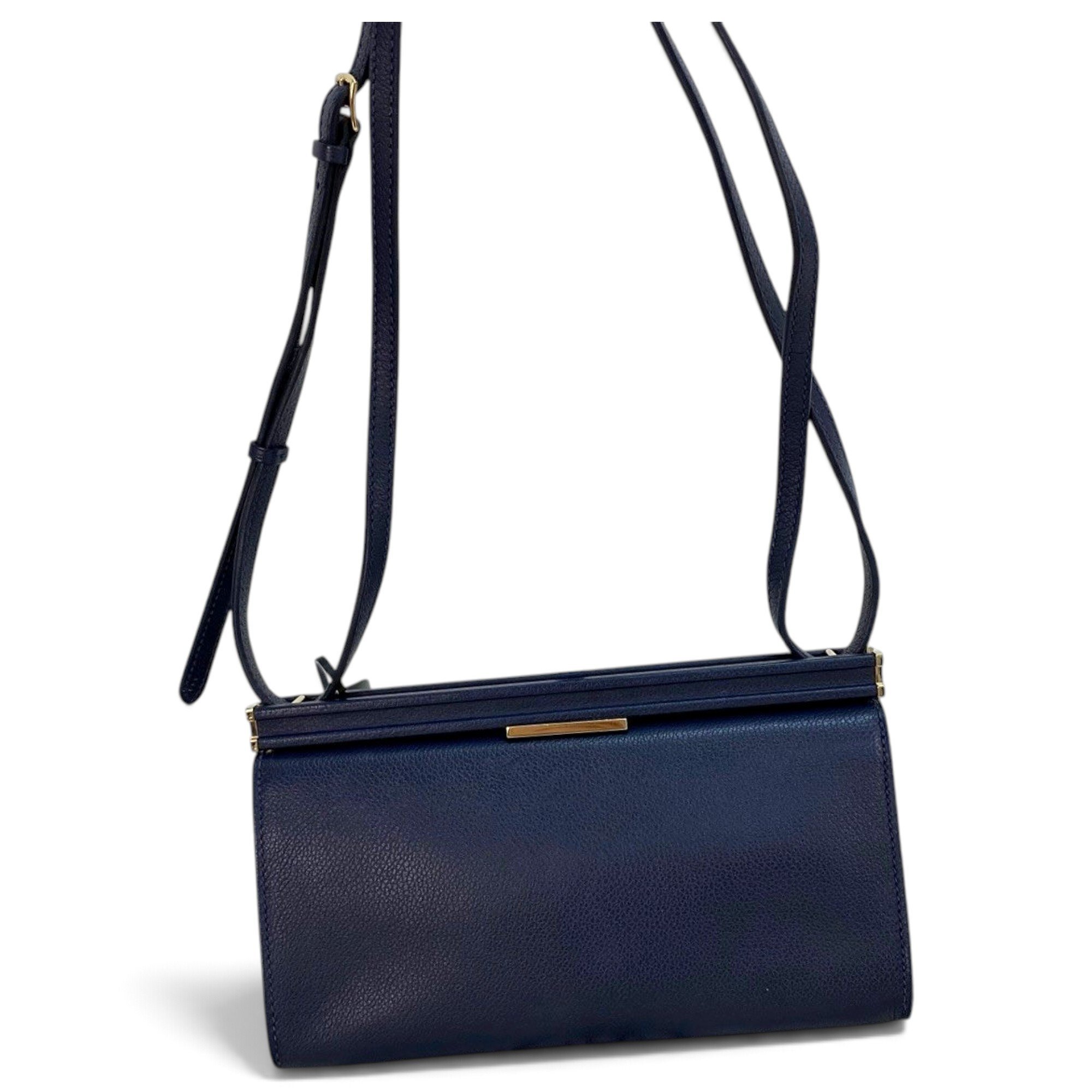 Hermes Clic H 21 Handbag Navy Evercolor Leather