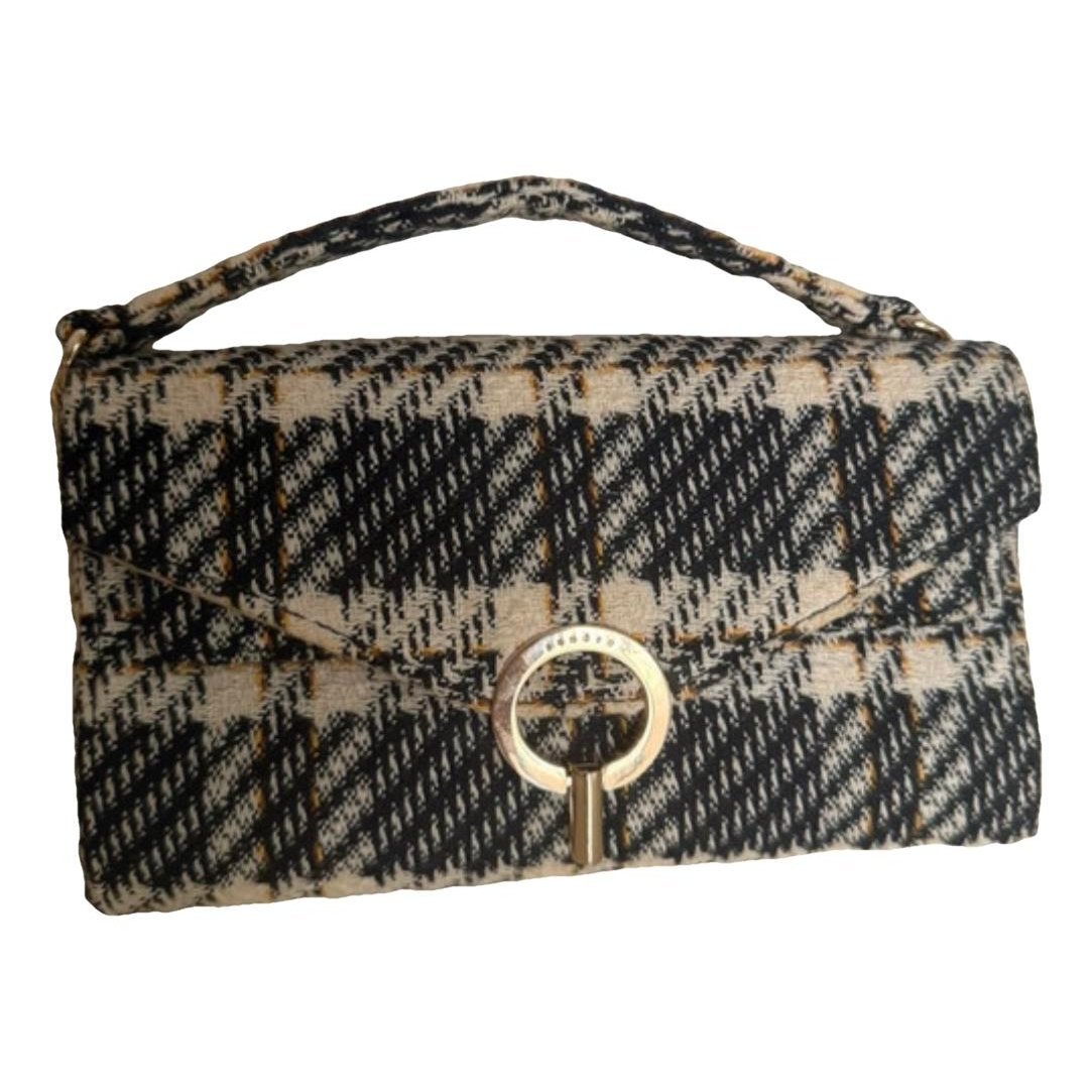 Sandro Yza tweed clutch bag