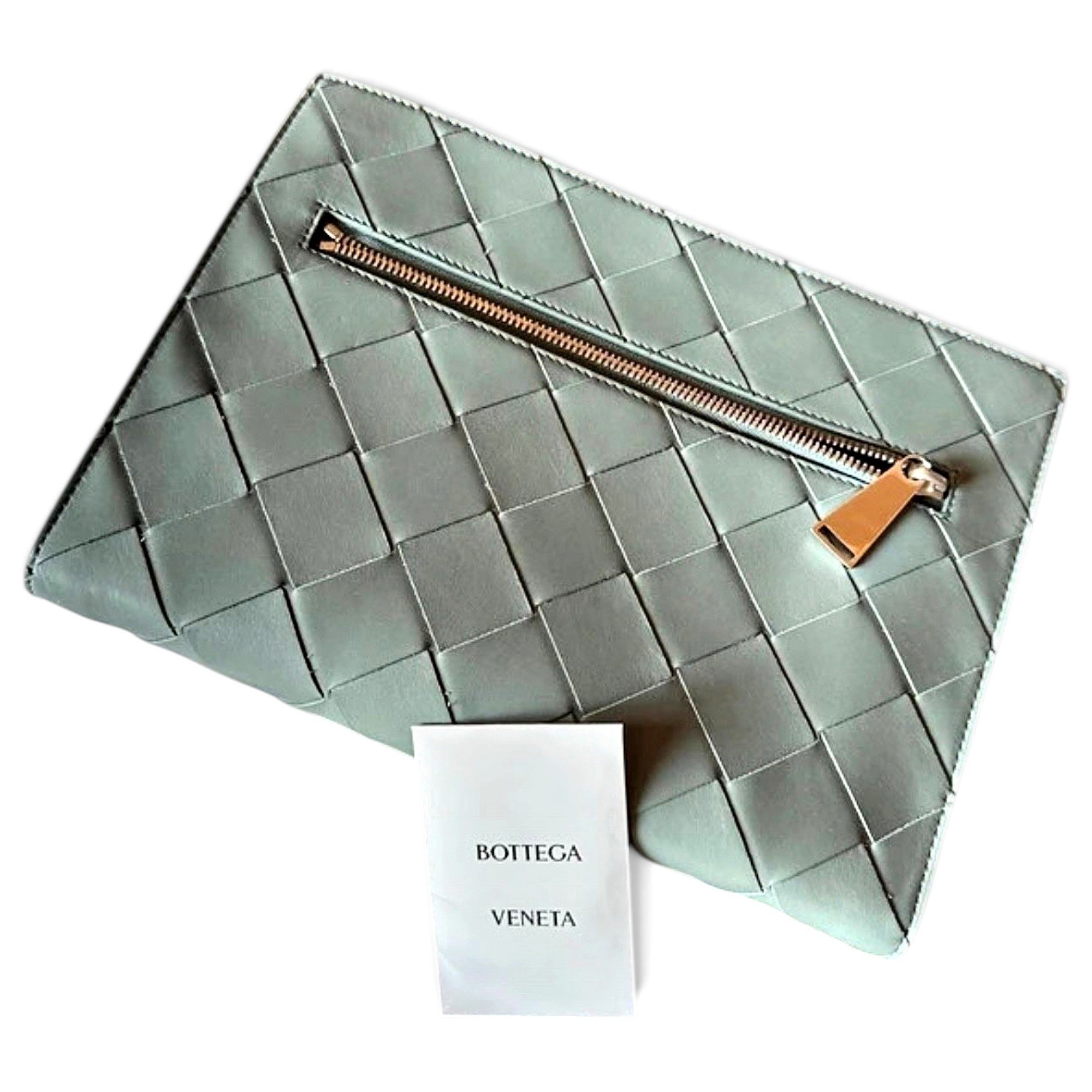 Leather clutch bag
