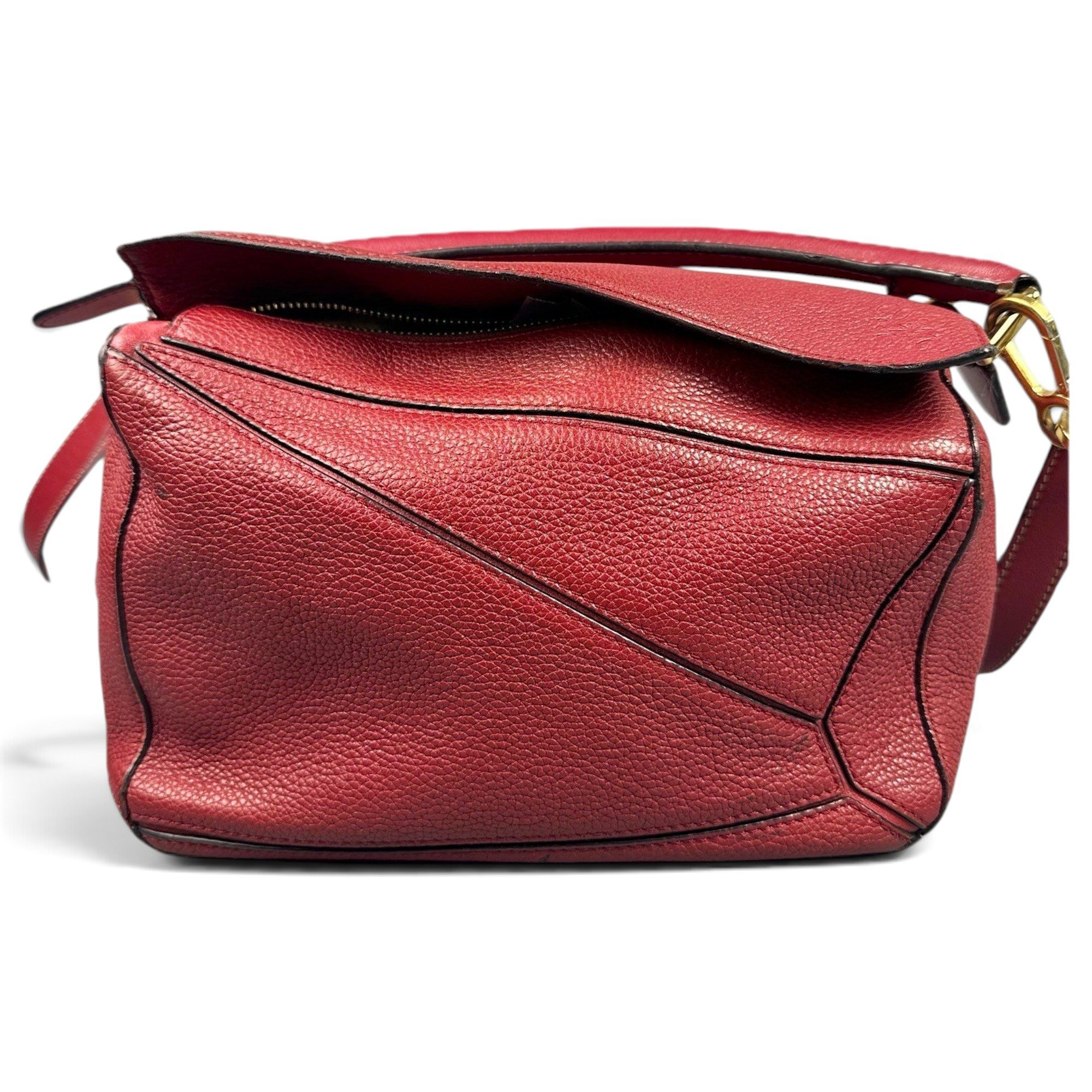 Puzzle leather handbag