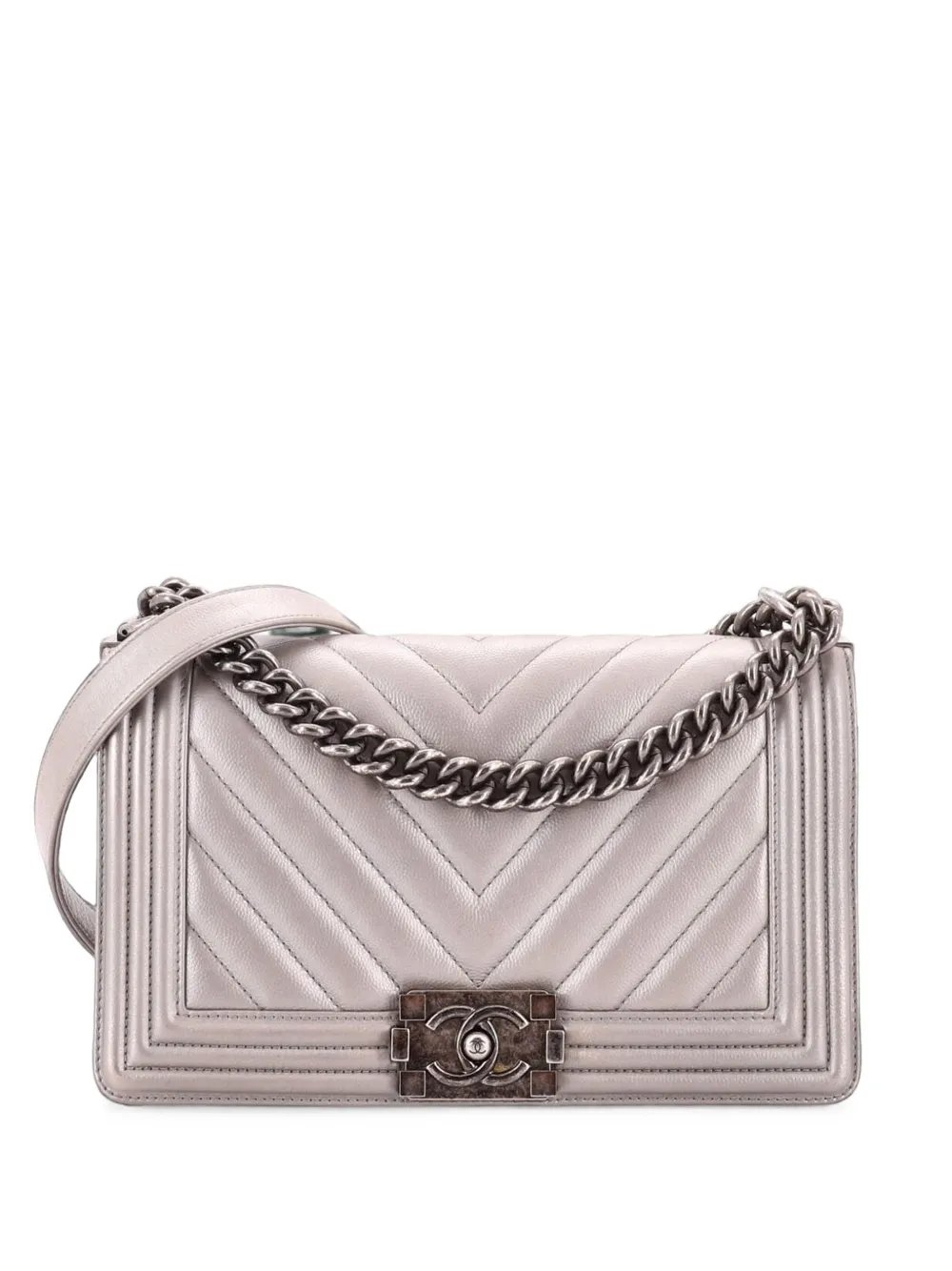 Boy Flap Bag Chevron Caviar Old Medium shoulder bag