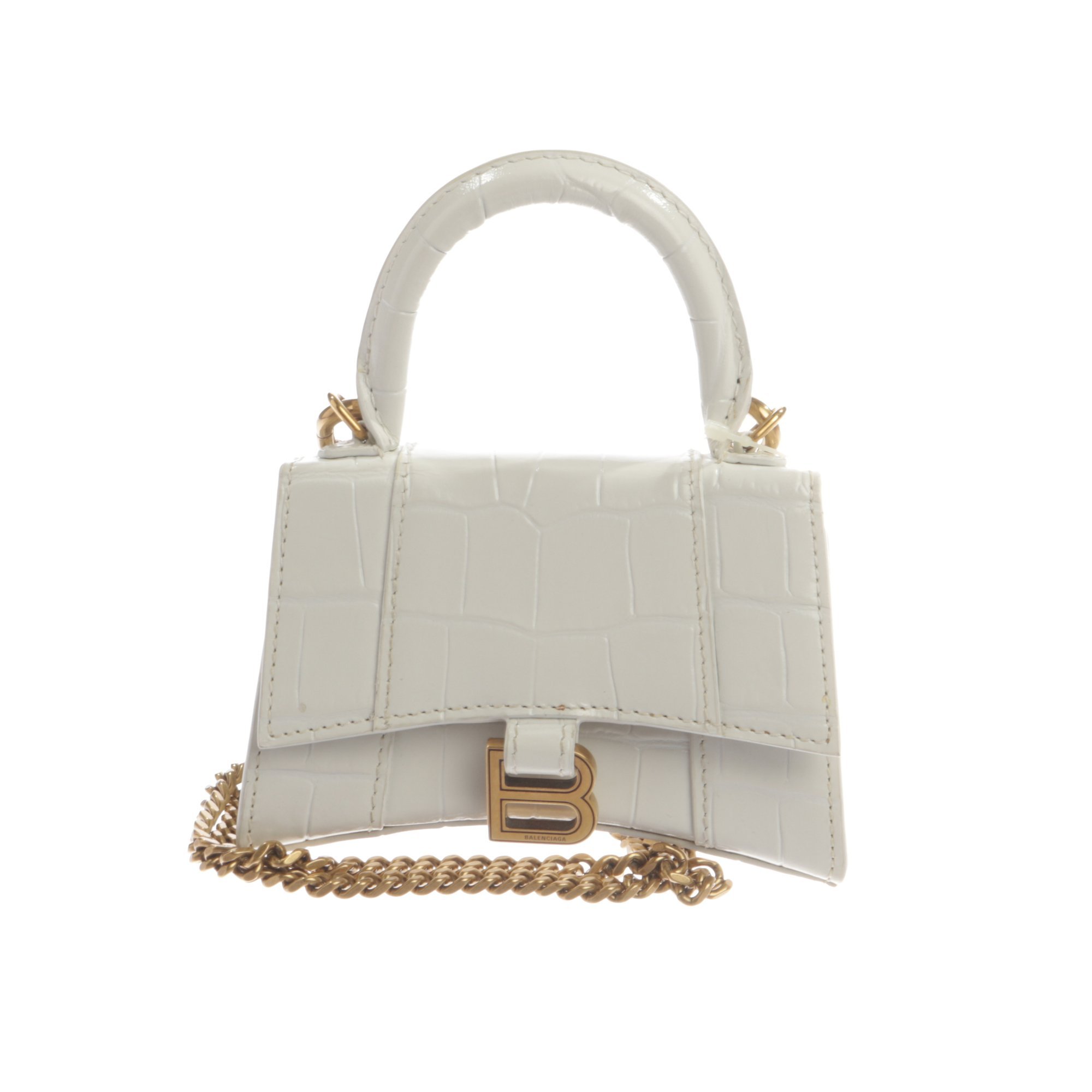 Hourglass leather bag