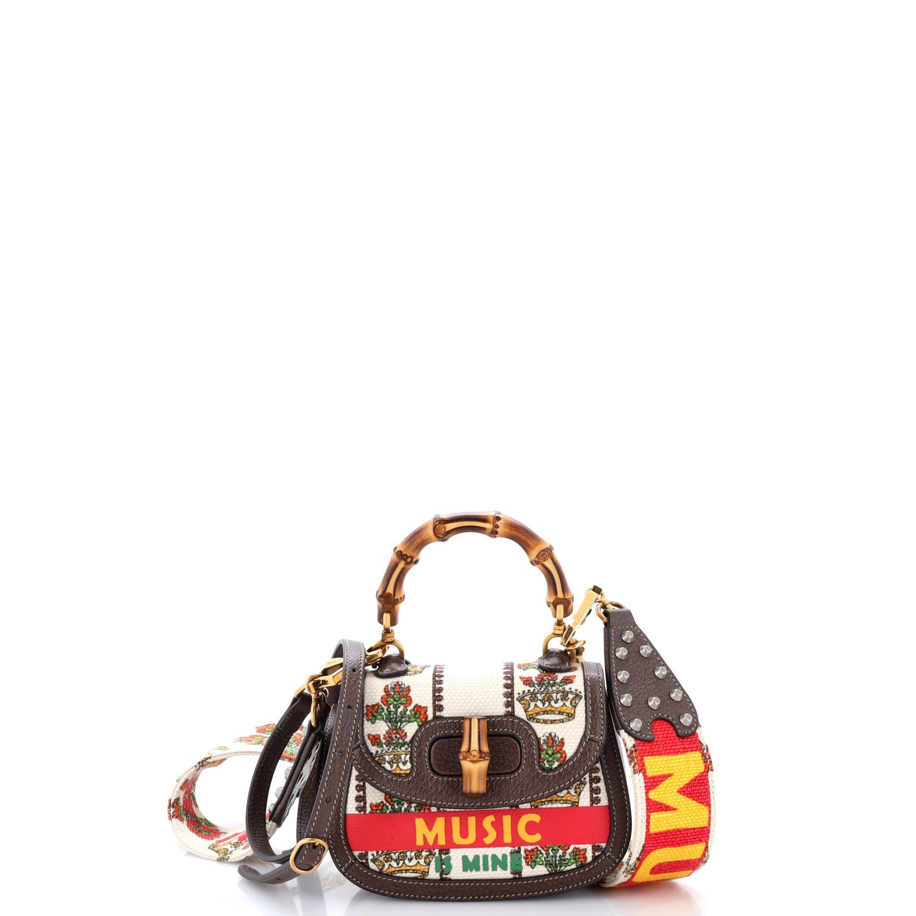 Bamboo 1947 Top Handle Bag Limited Edition 100 Centennial Printed Canvas Mini