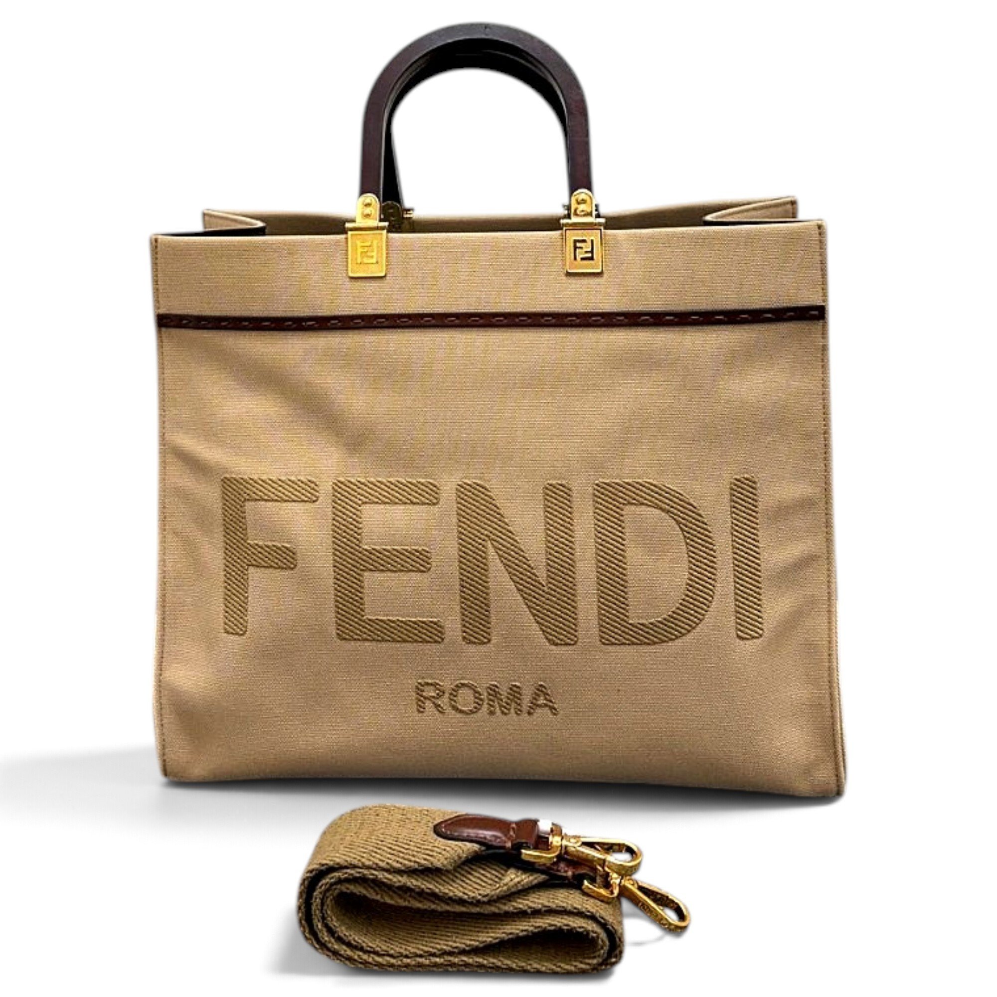 Fendi Sunshine cloth tote