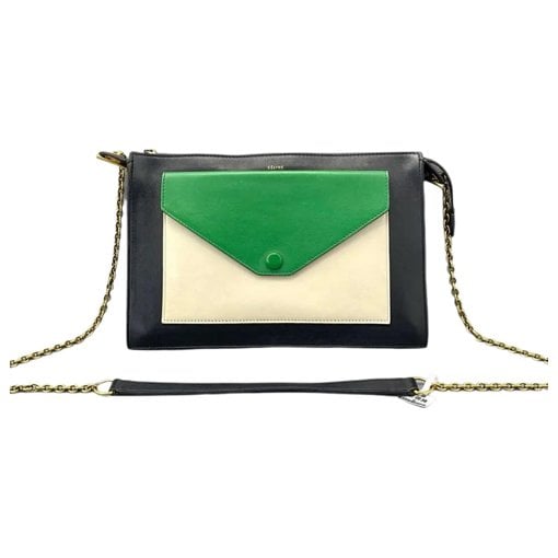 Pocket leather crossbody bag