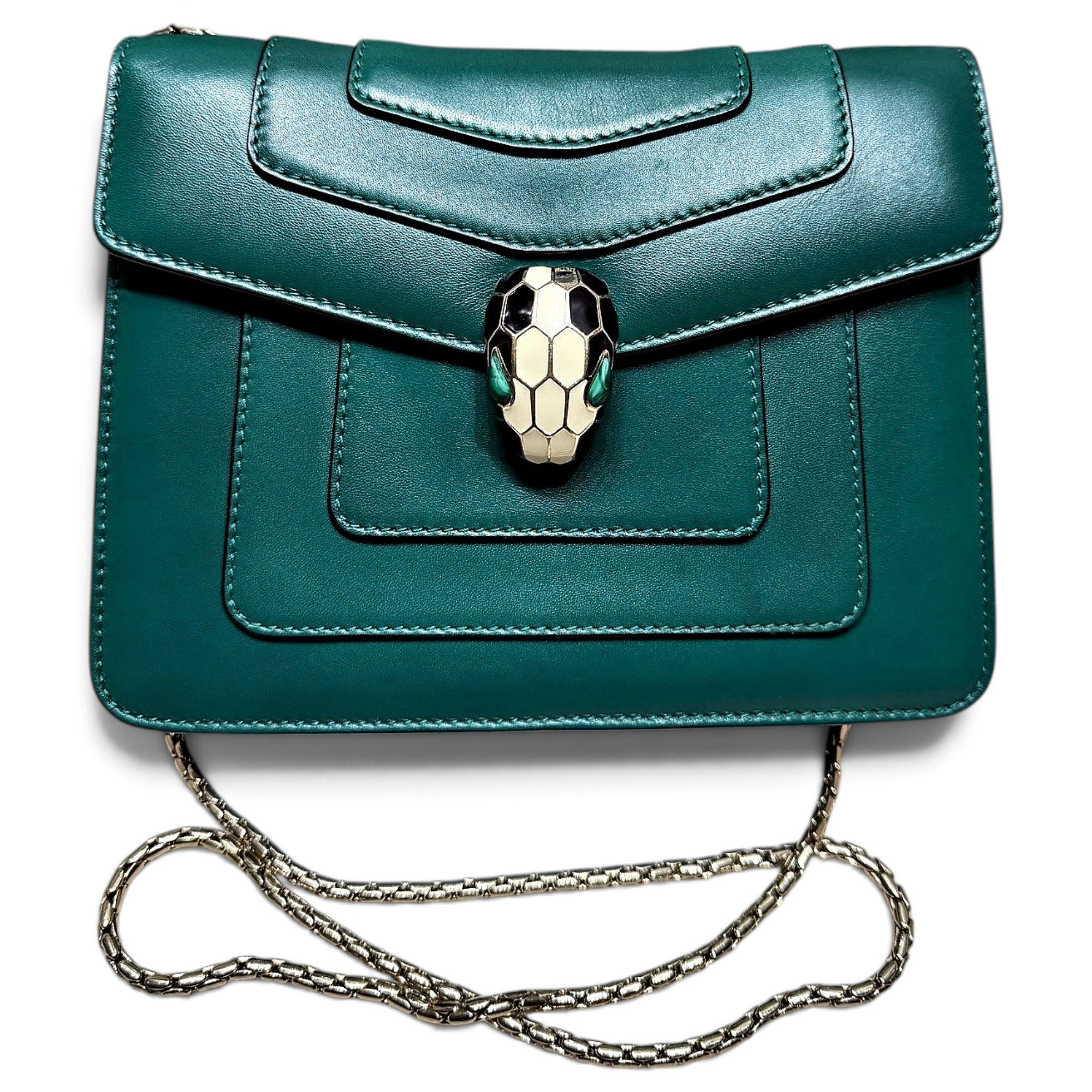 Bvlgari Serpenti leather handbag