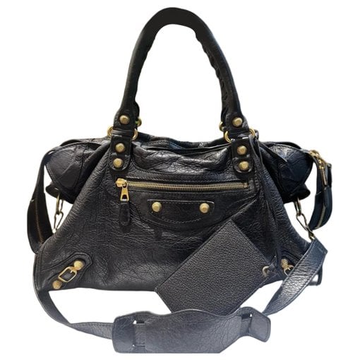 City leather handbag