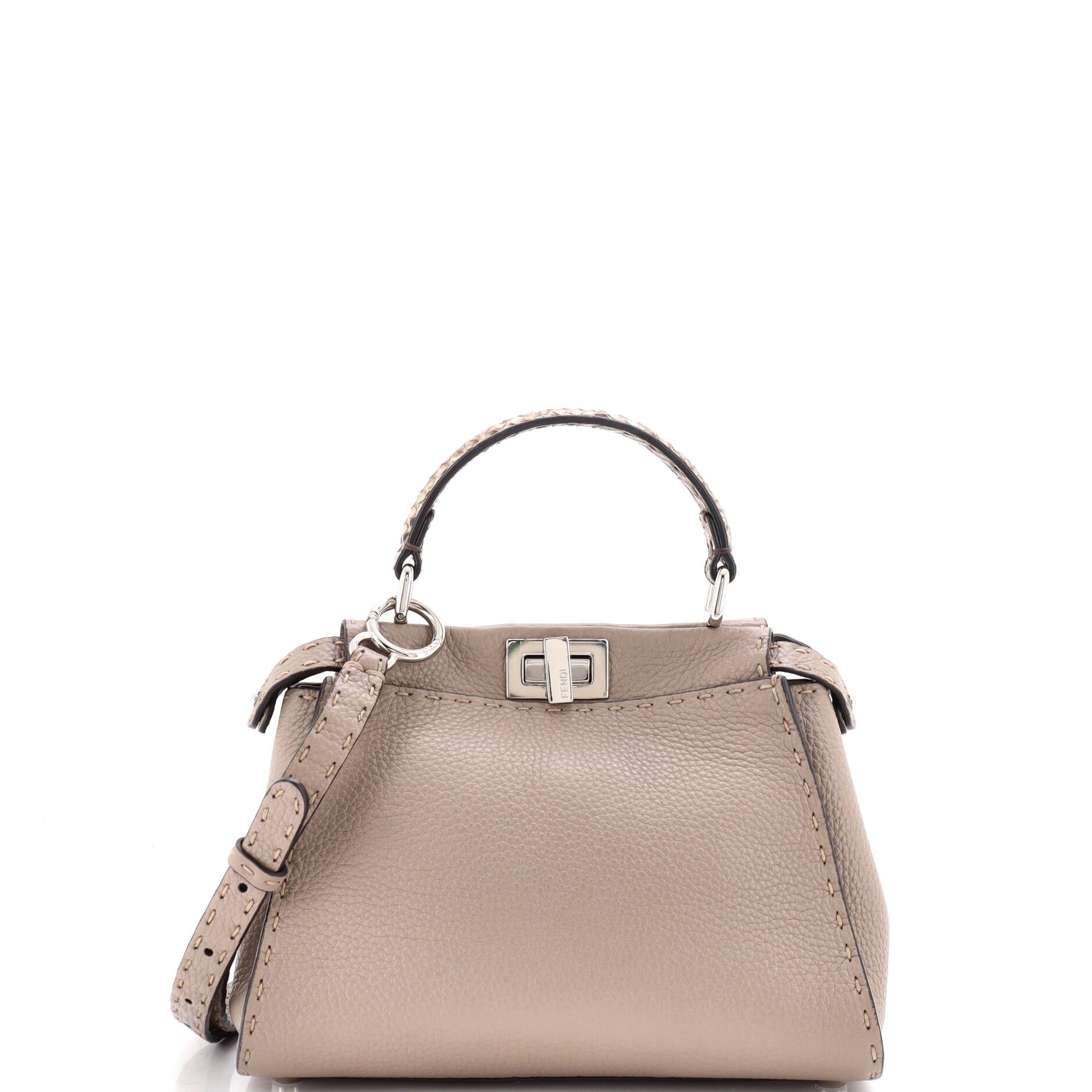 Selleria Peekaboo Bag Leather with Python Mini