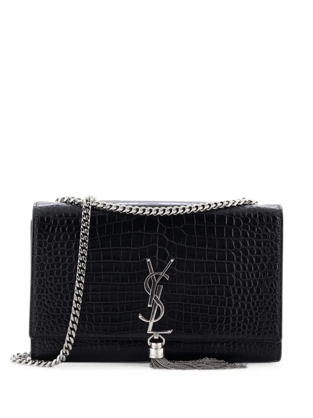 Classic Monogram Tassel Crocodile Embossed Leather Medium crossbody bag