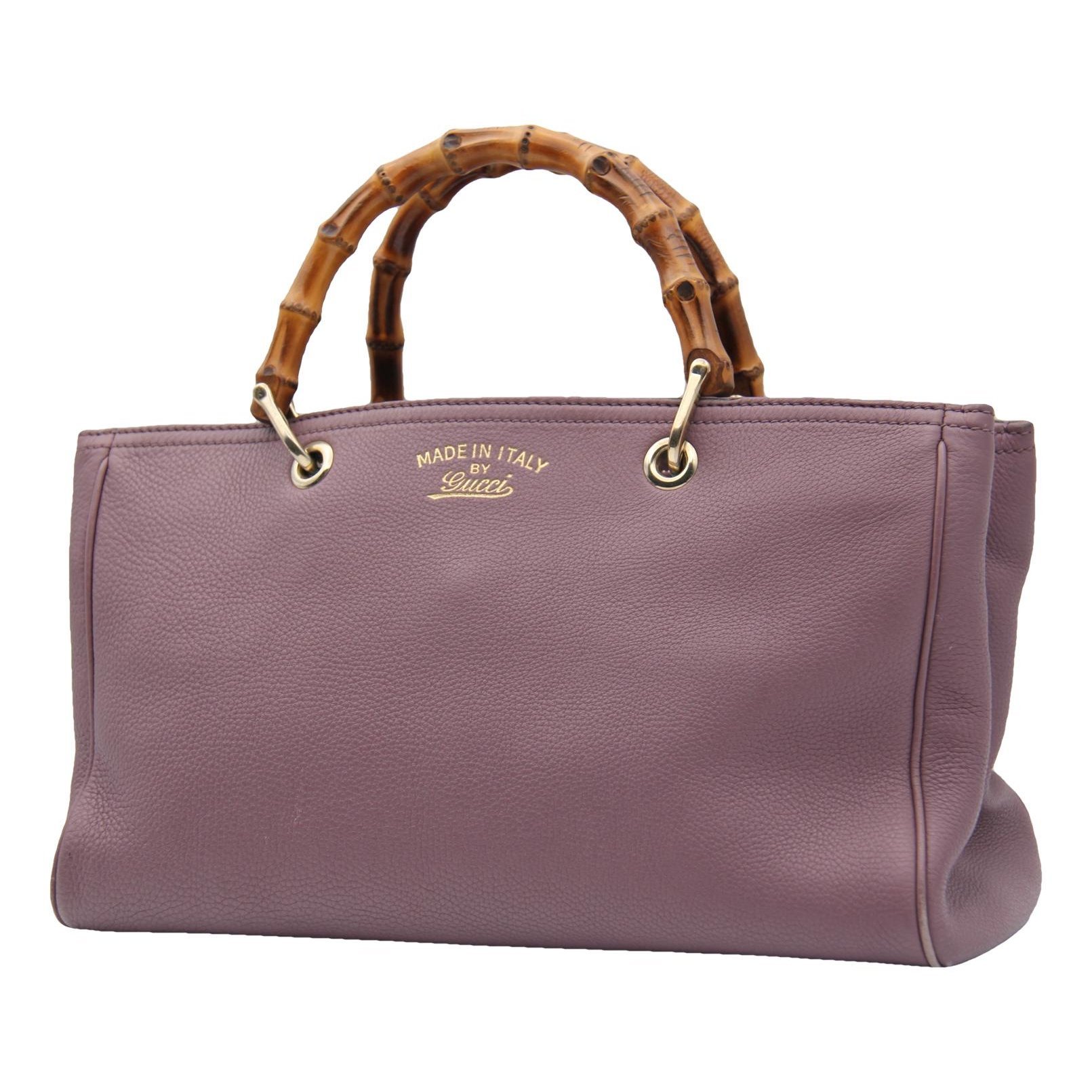 Bamboo leather handbag