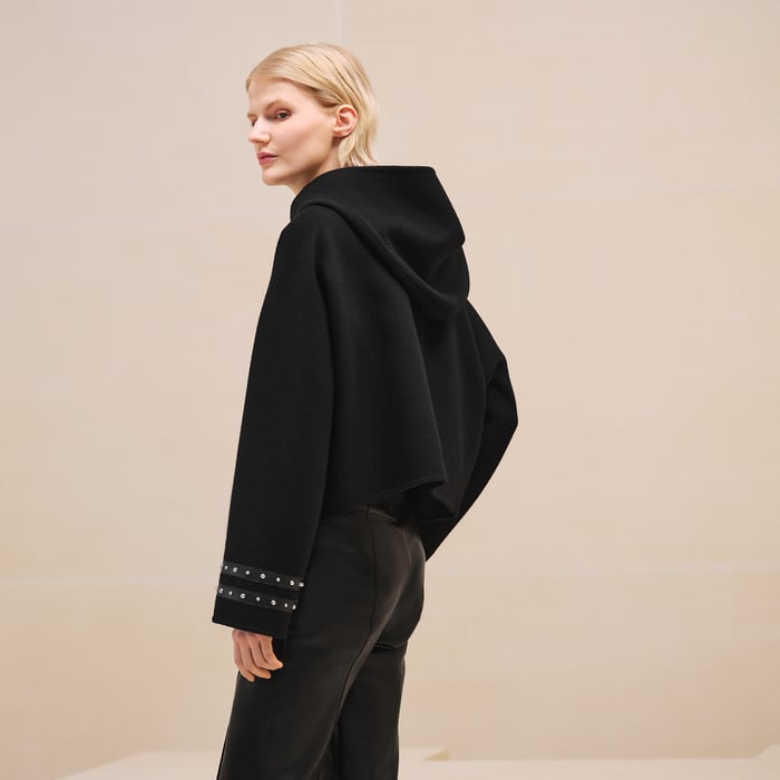 Noir Cashmere Duffle-coat Jacket