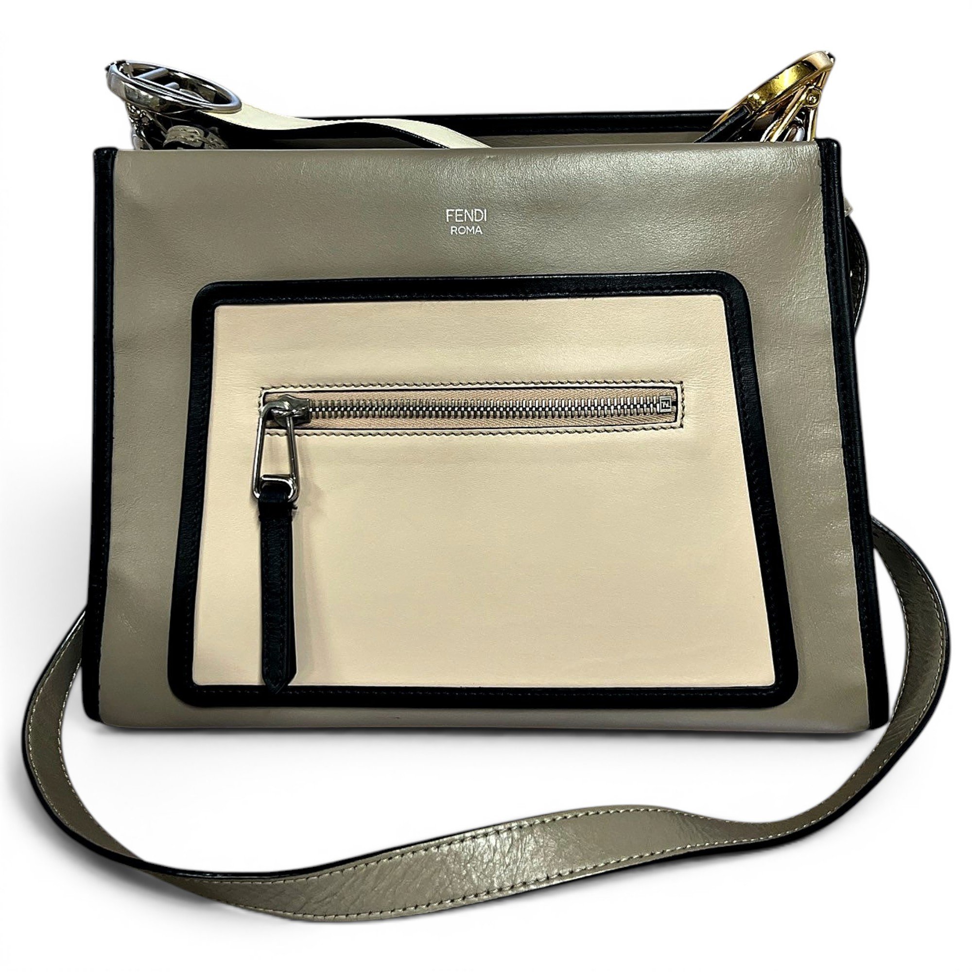 Runaway leather handbag