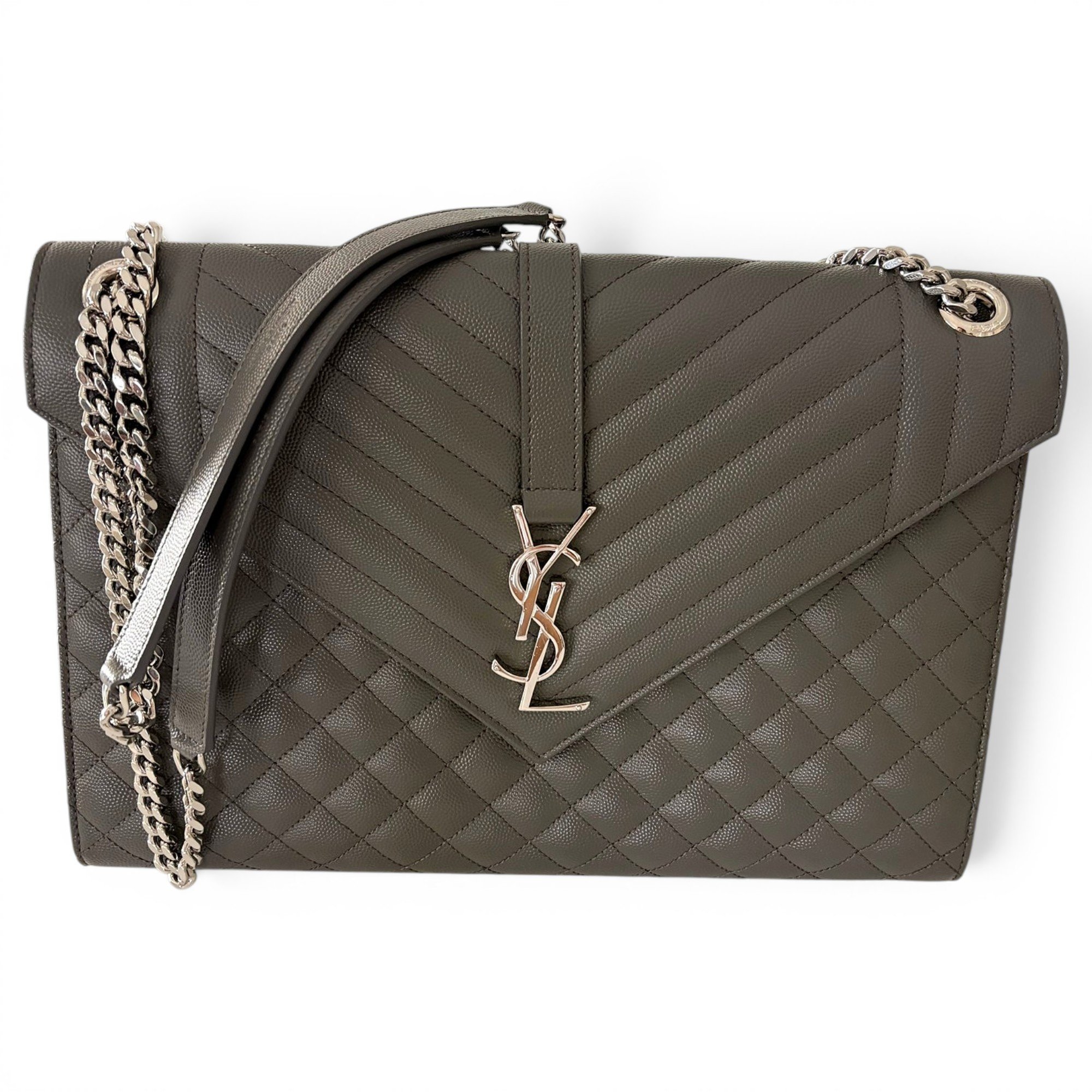 Saint Laurent Envelope leather handbag
