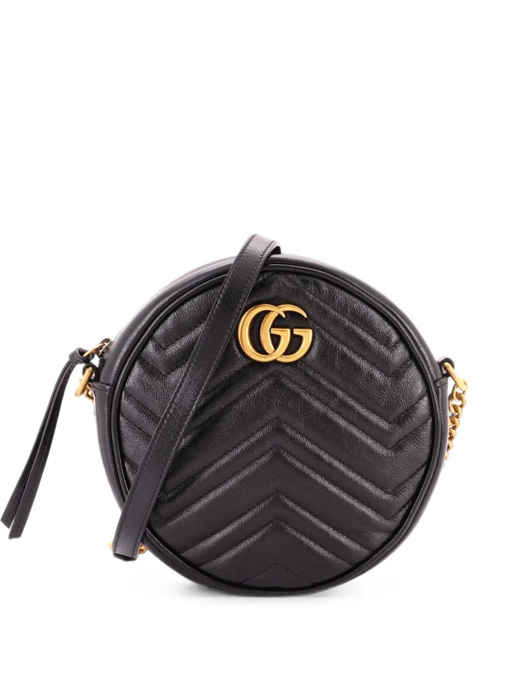 GG Marmont Round Shoulder Bag Matelasse Leather Mini crossbody bag