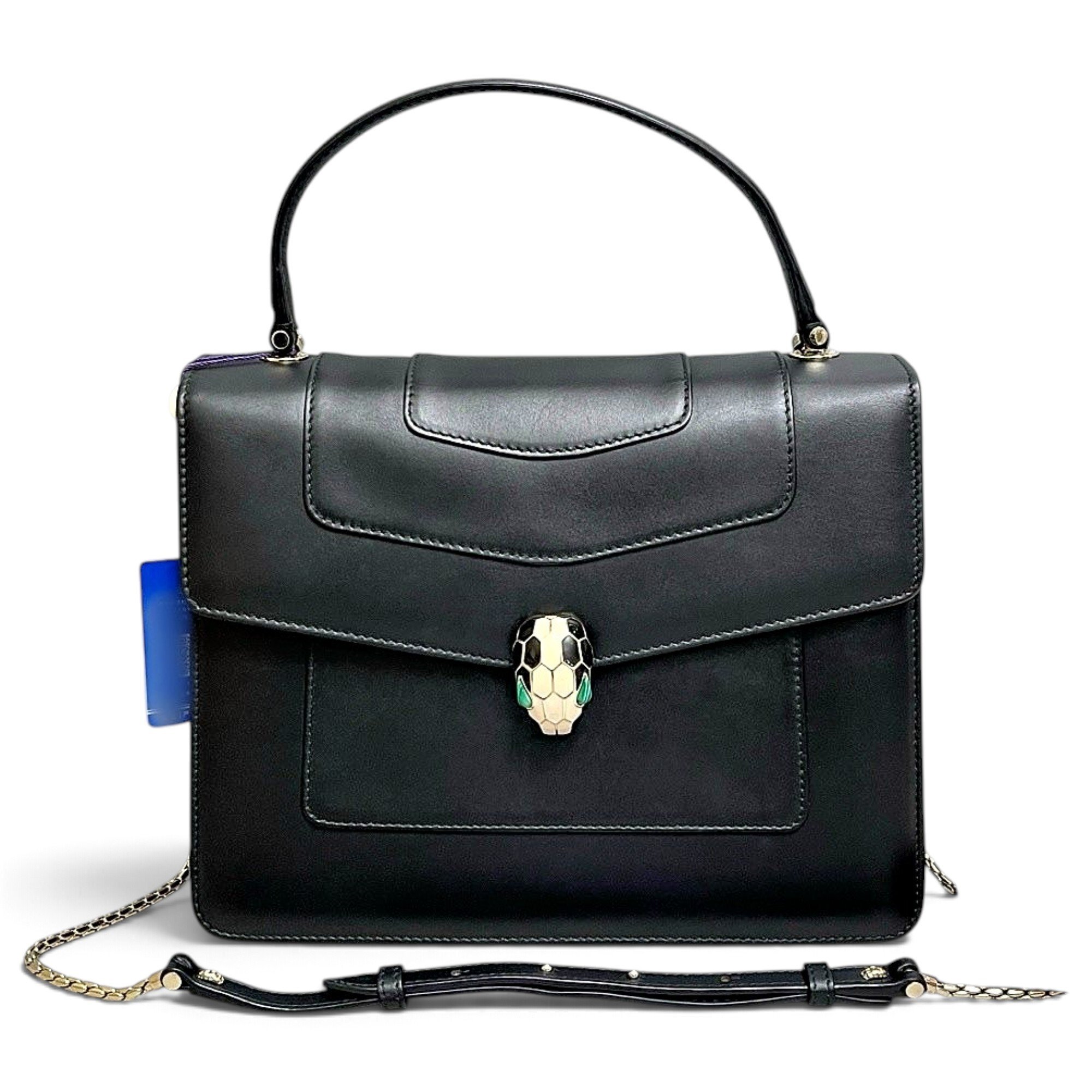 Serpenti leather handbag