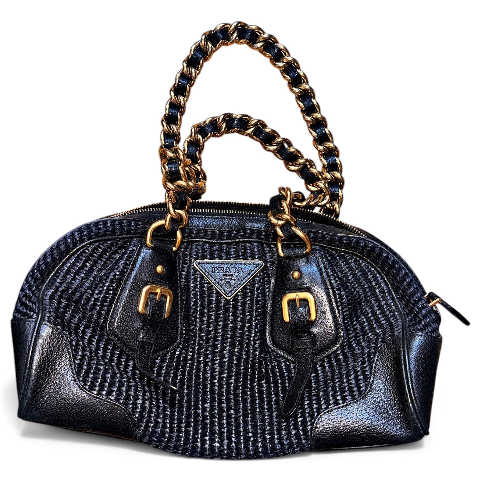 Leather bowling bag