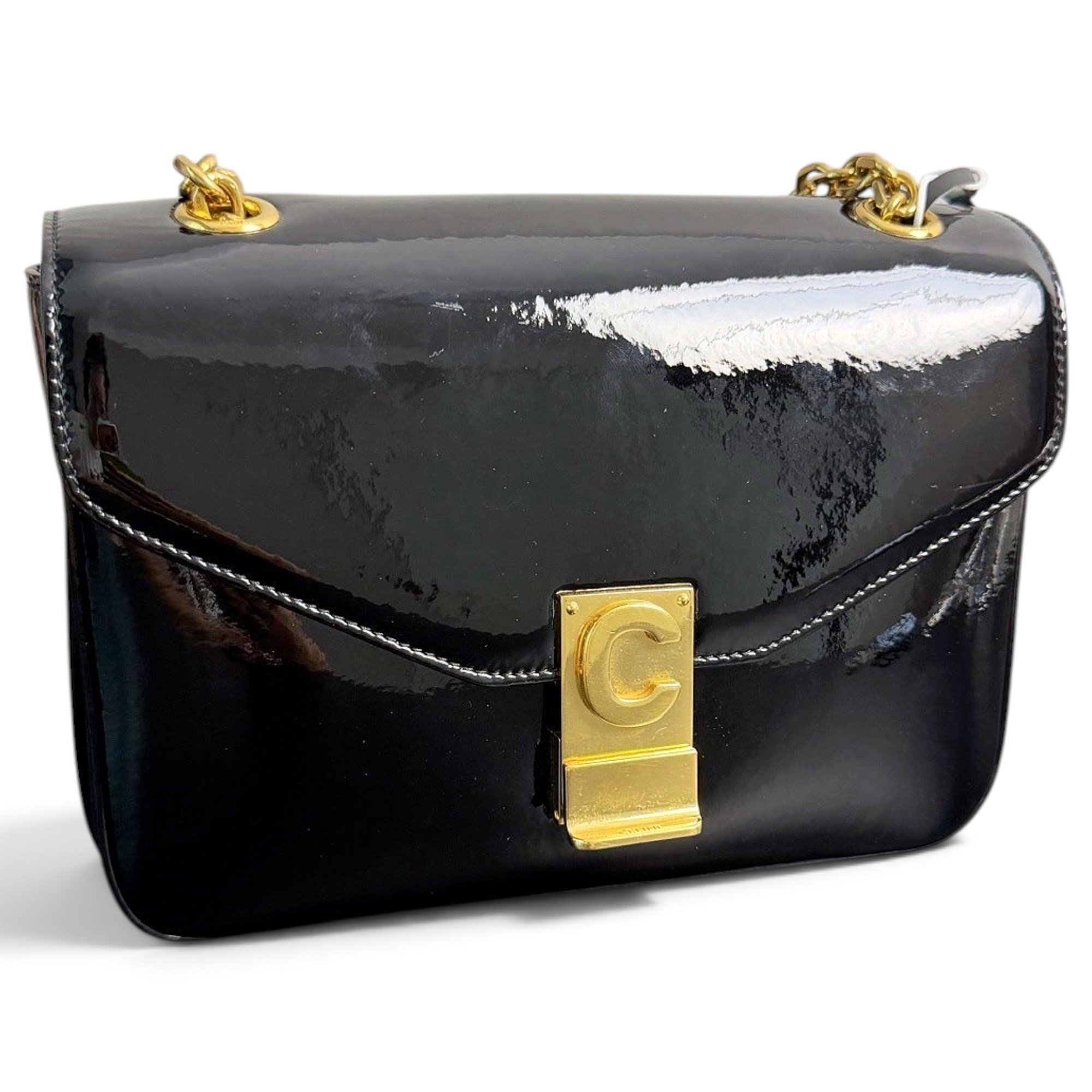 C bag patent leather handbag